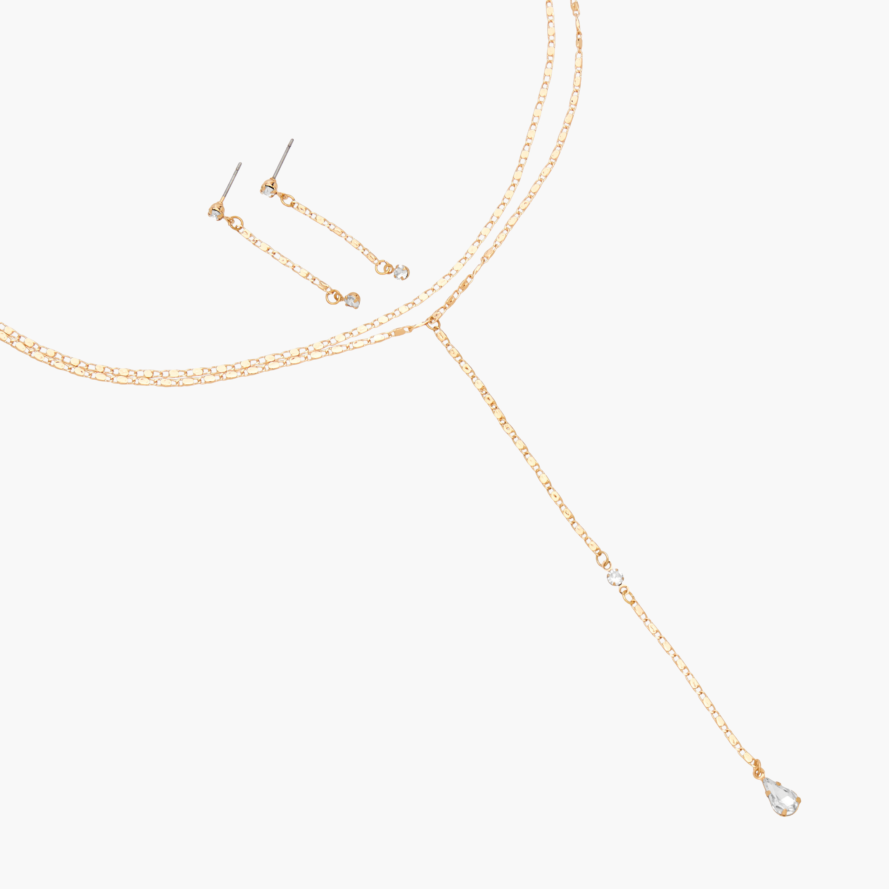 Set of 3- Metallic Necklace and Earrings-women-watchesandjewellery-jewellery-jewellerysets-image-6