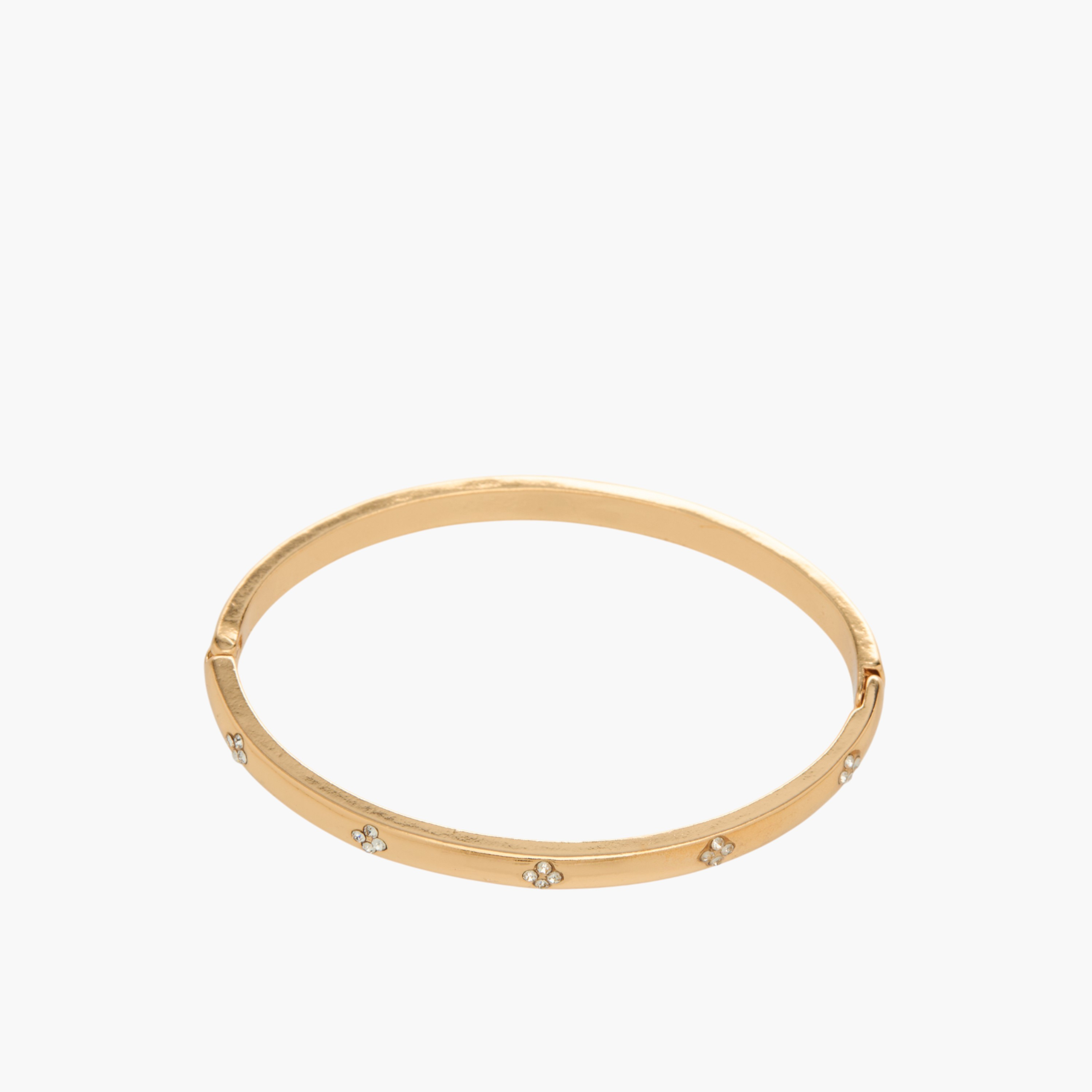Gold Tone Rhinestone Studded Bangle-women-watchesandjewellery-jewellery-banglesandbracelets-image-2