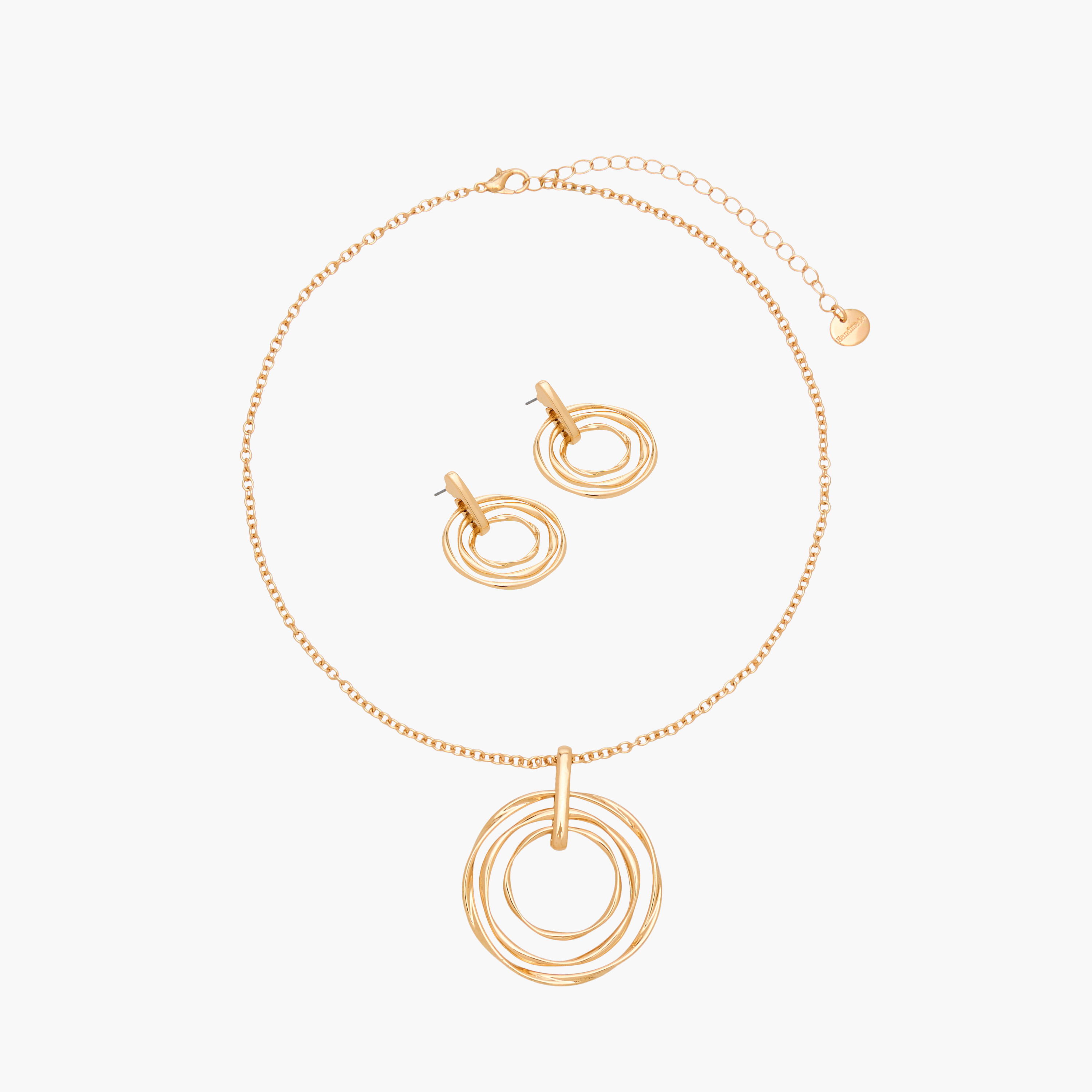 عقد بدلاية حلقة وحلق - طقم من قطعتين-women-watchesandjewellery-jewellery-jewellerysets-image-1