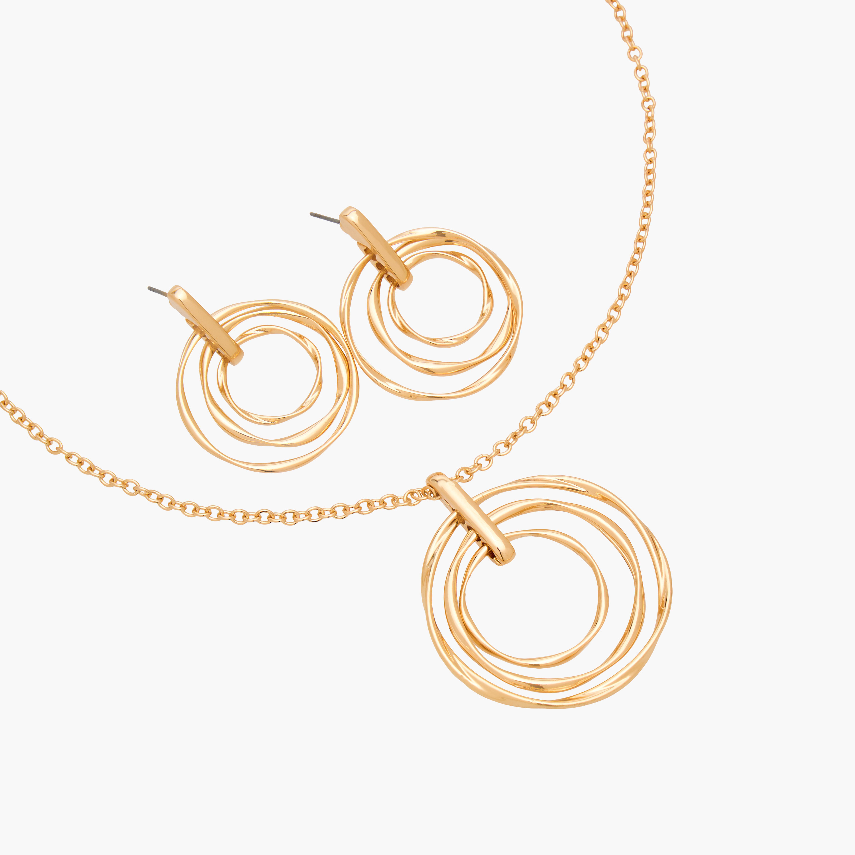 عقد بدلاية حلقة وحلق - طقم من قطعتين-women-watchesandjewellery-jewellery-jewellerysets-image-5