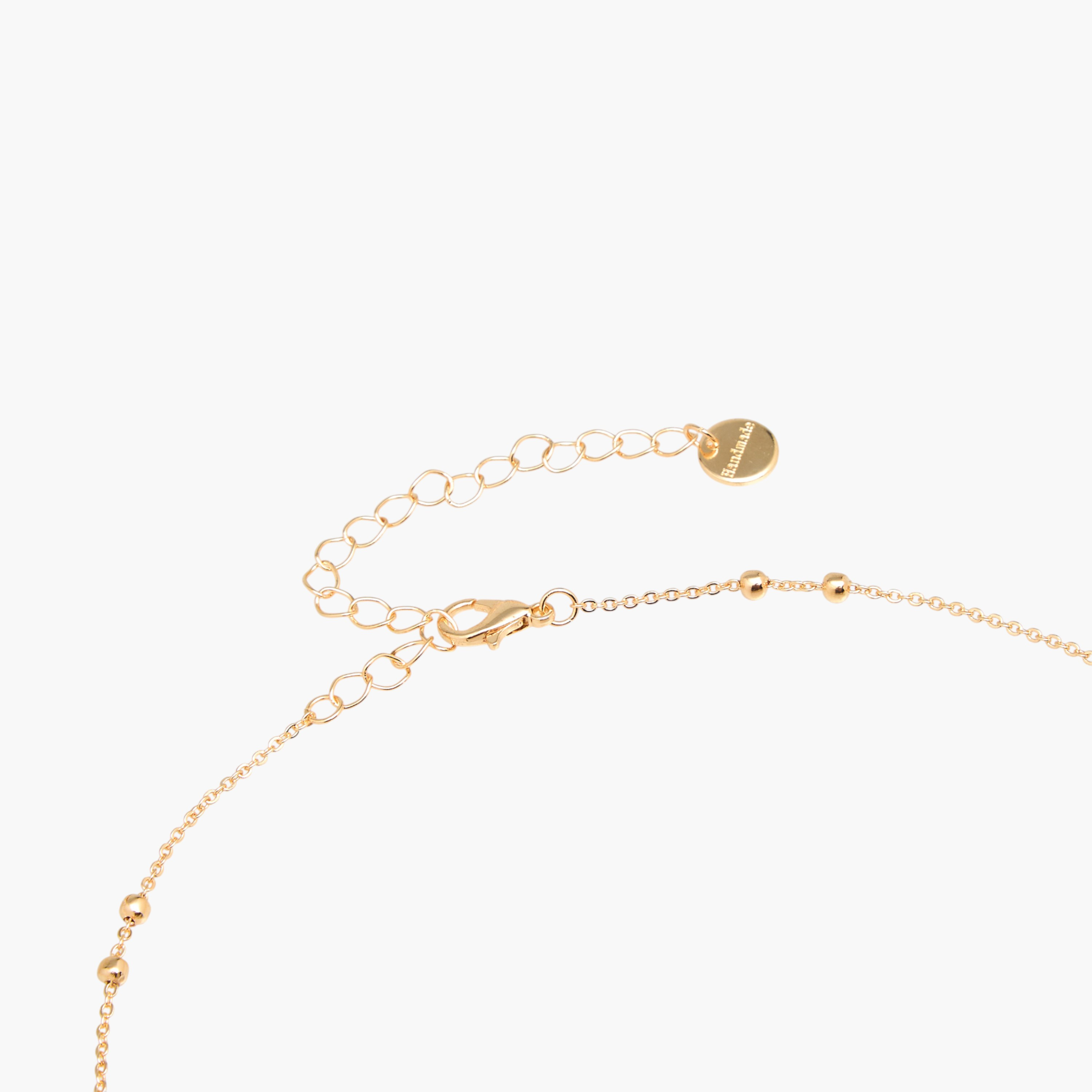 عقد ميتاليك بدلاية فيونكة لؤلؤ-women-watchesandjewellery-jewellery-necklacesandpendants-image-4