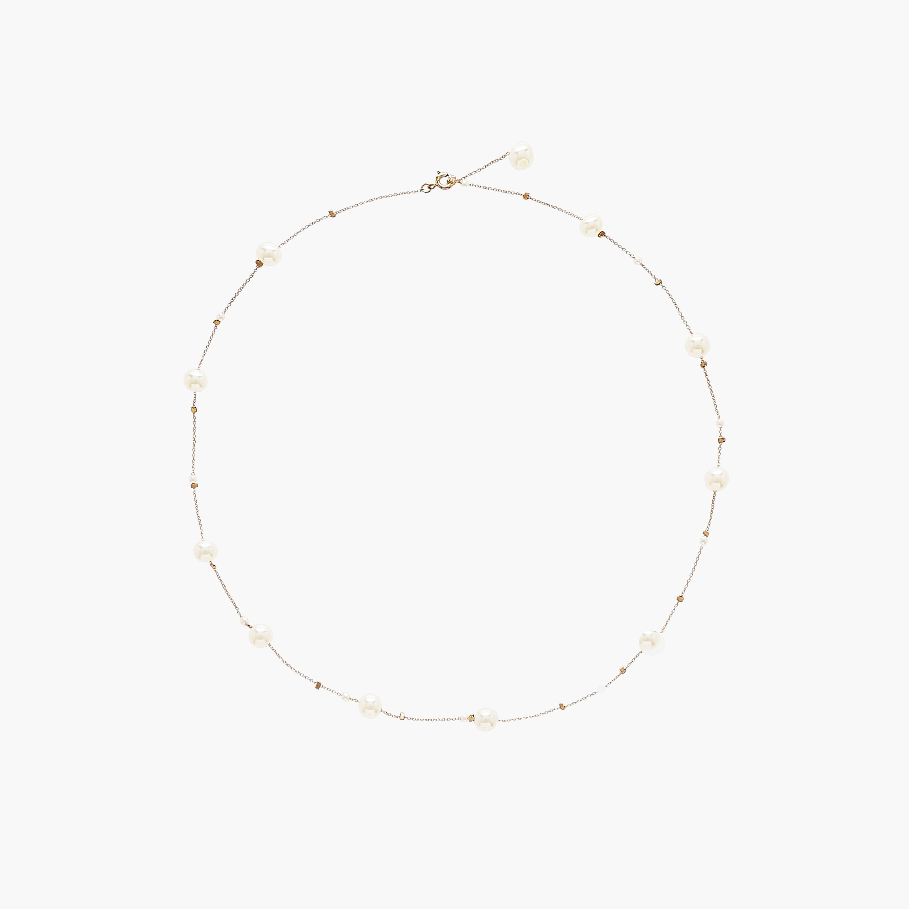 عقد معدني مزين باللؤلؤ-women-watchesandjewellery-jewellery-necklacesandpendants-image-1