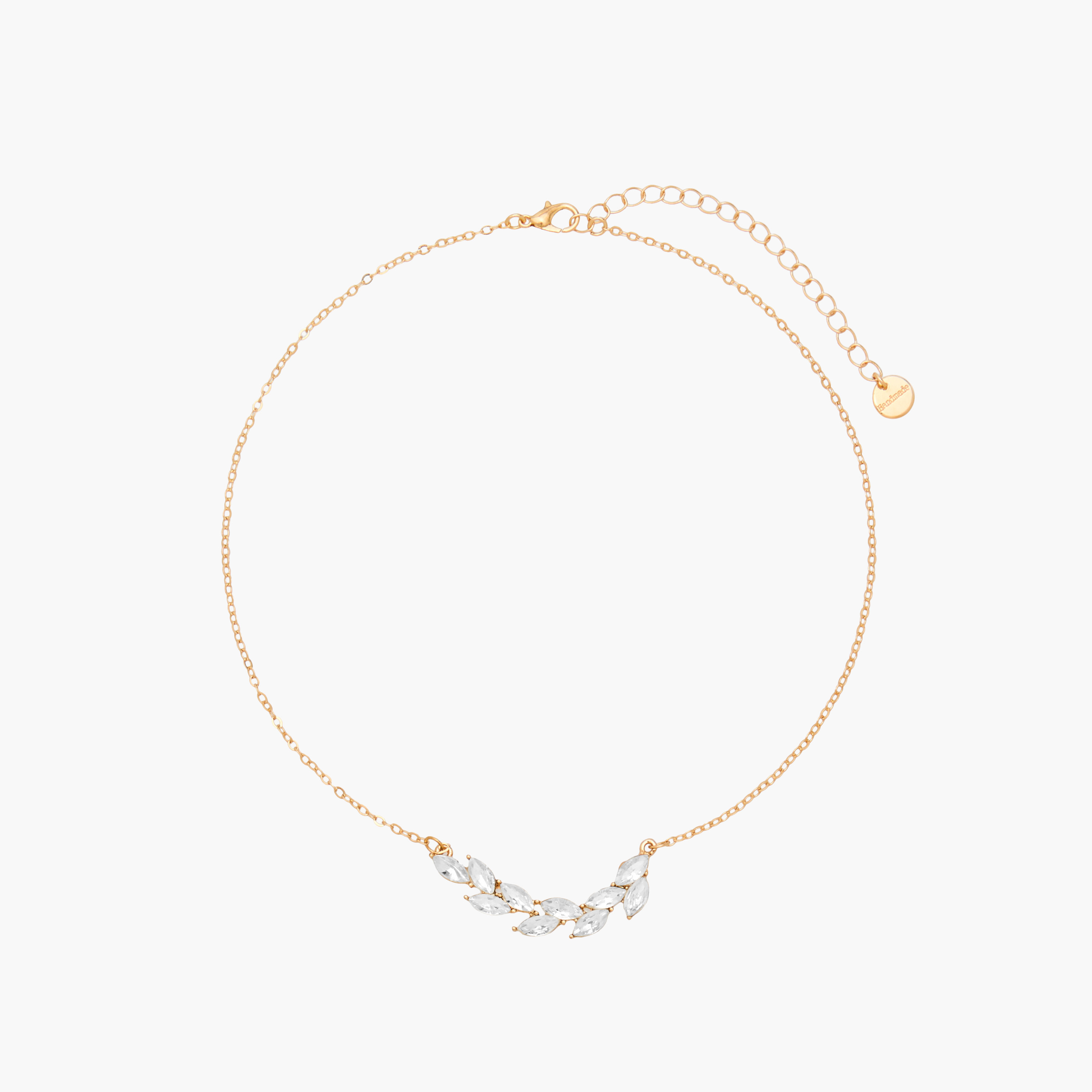 Set of 2 - Diamante Leaf Necklace and Earrings-women-watchesandjewellery-jewellery-jewellerysets-image-2
