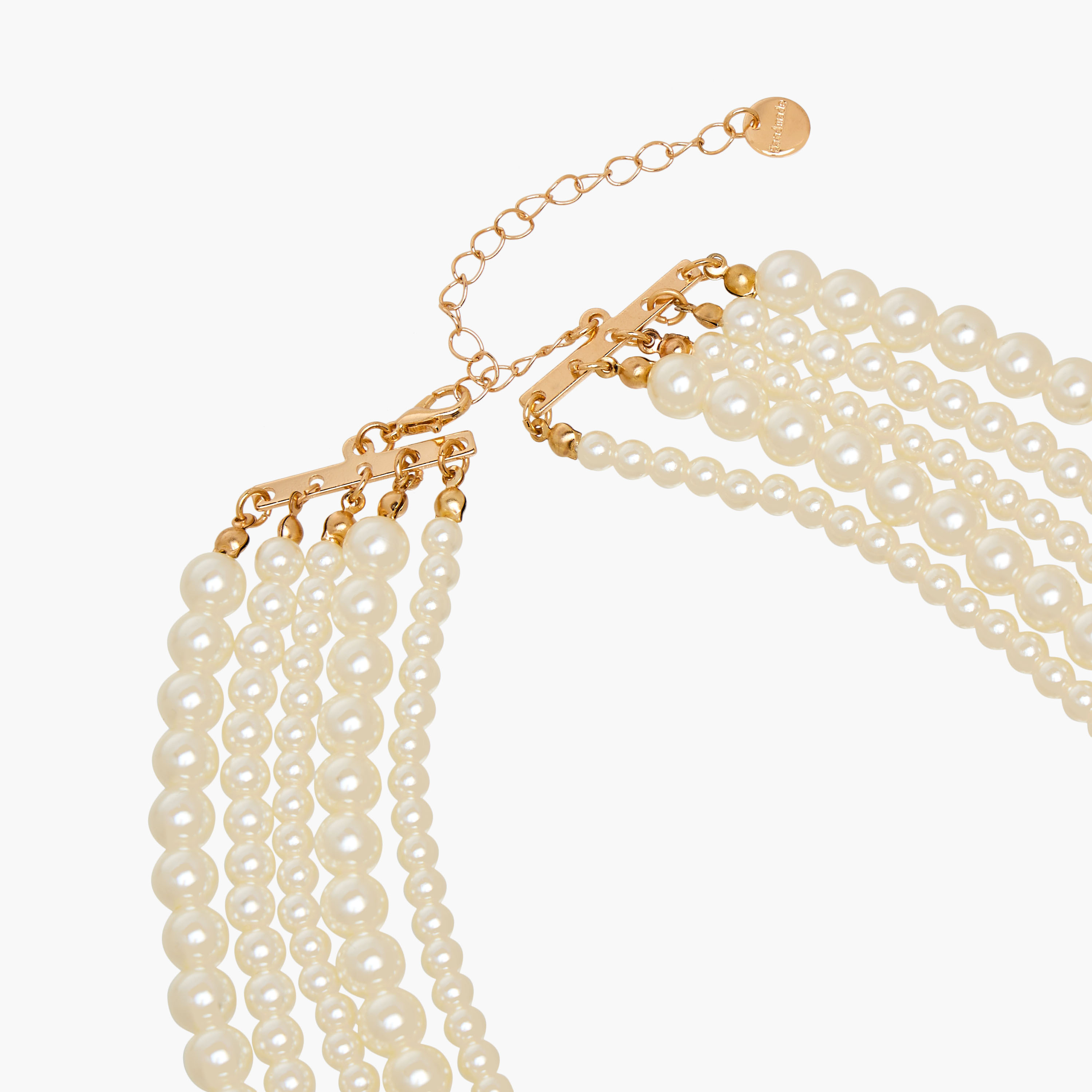 Metal Layered Necklace with Pearls-women-watchesandjewellery-jewellery-necklacesandpendants-image-3
