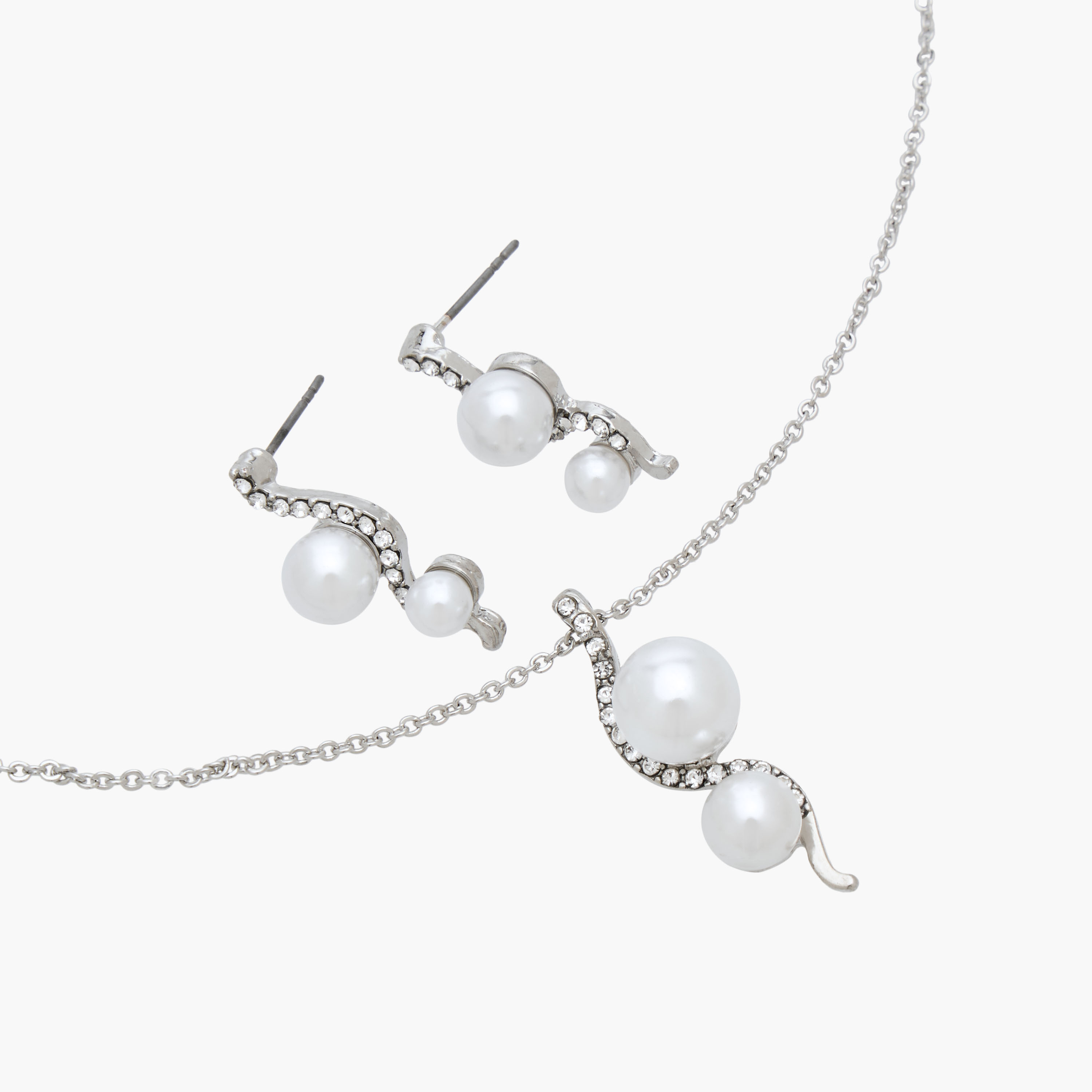 Set of 2 - Pearl Drop Necklace and Earrings-women-watchesandjewellery-jewellery-jewellerysets-image-7