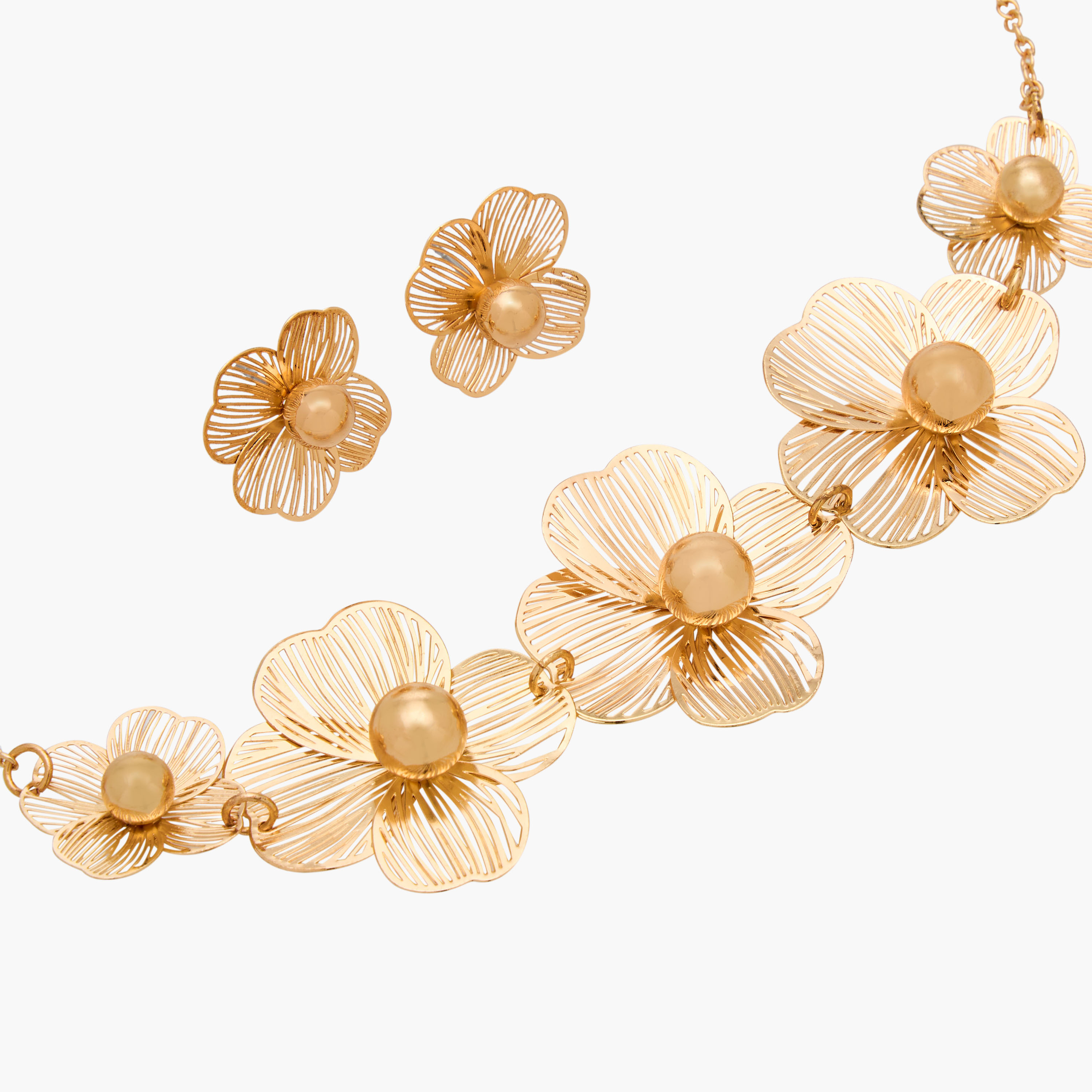 Set of 2 - Floral Filigree Necklace and Earrings-women-watchesandjewellery-jewellery-jewellerysets-image-7