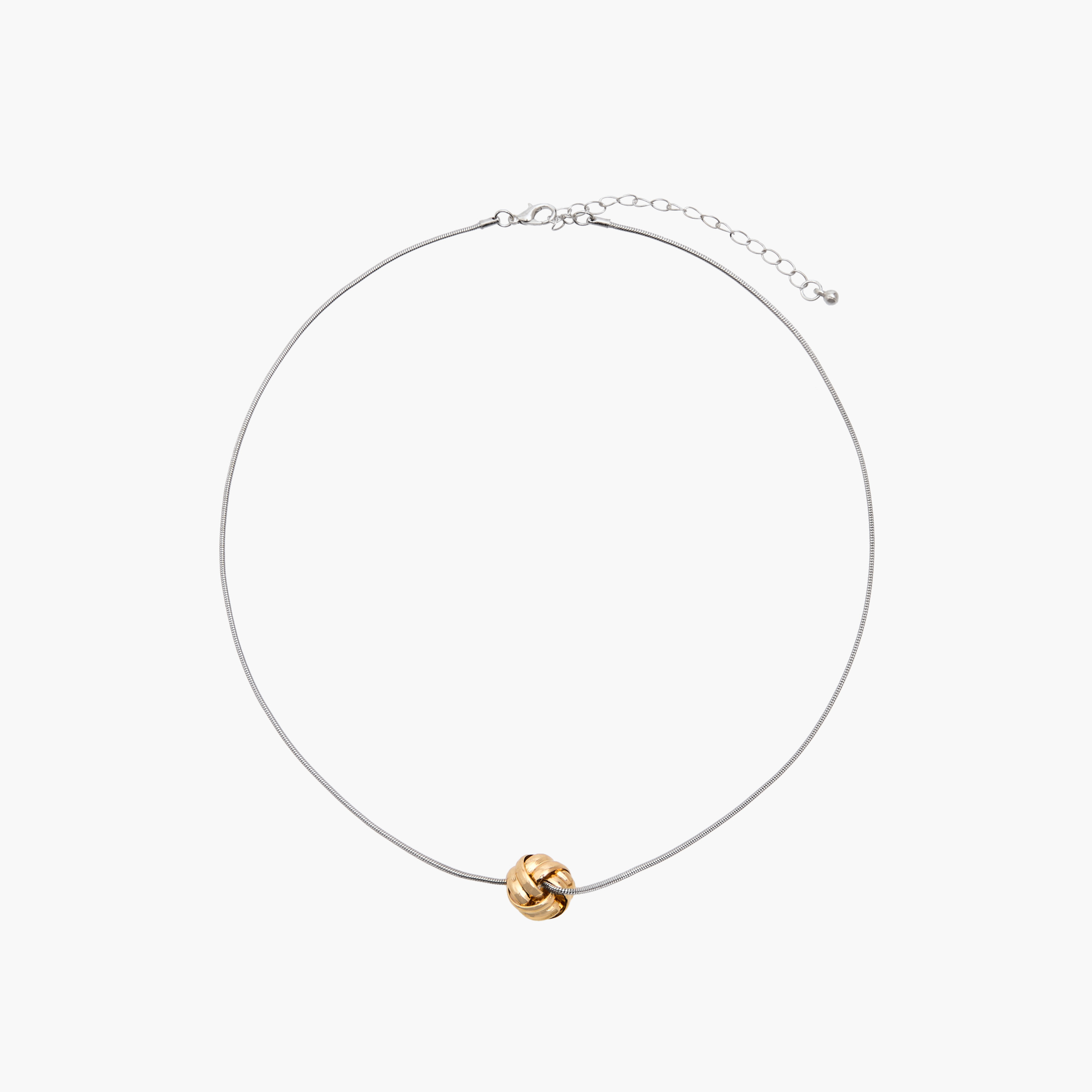 Metallic Knot Pendant Necklace-women-watchesandjewellery-jewellery-necklacesandpendants-image-1