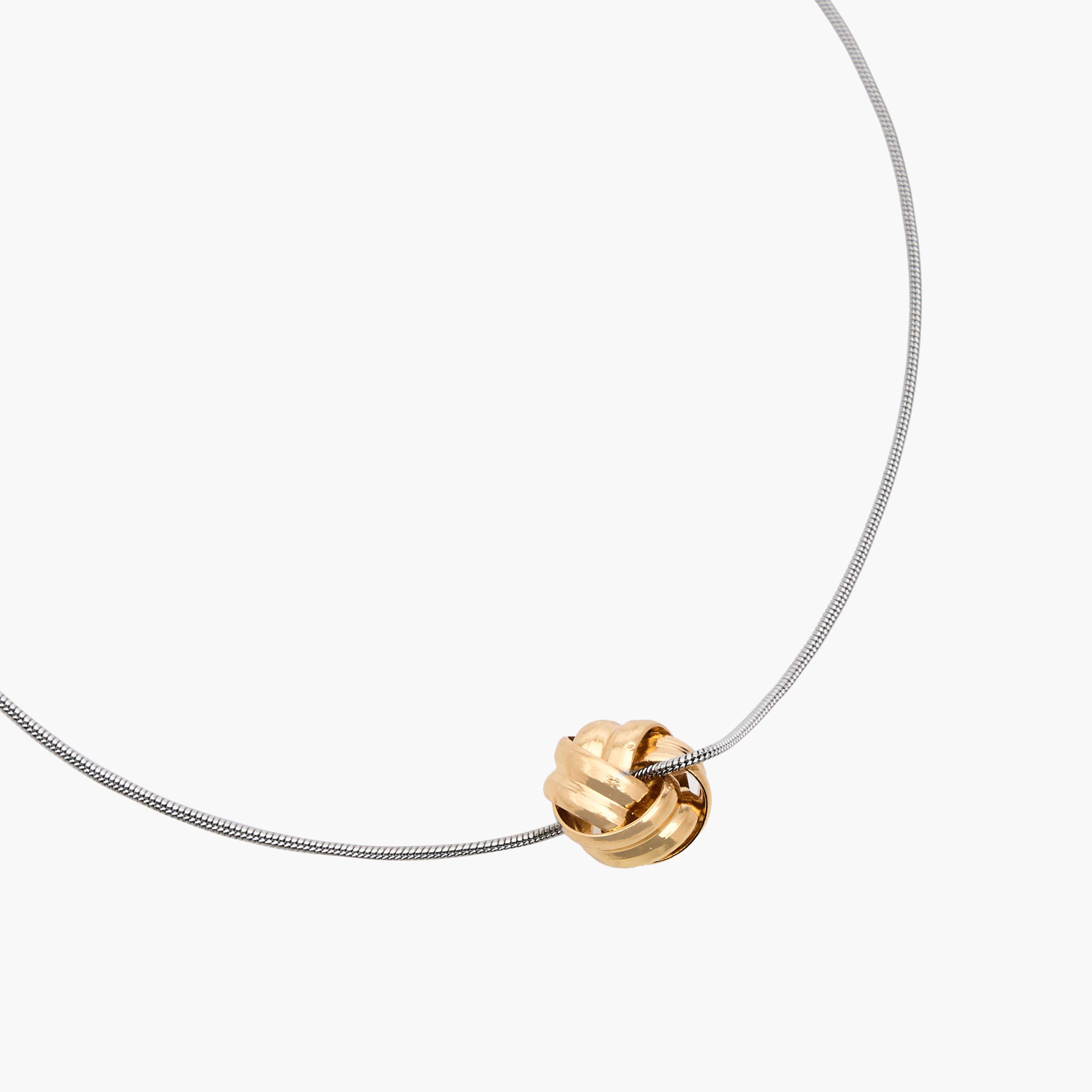 Metallic Knot Pendant Necklace-women-watchesandjewellery-jewellery-necklacesandpendants-image-4