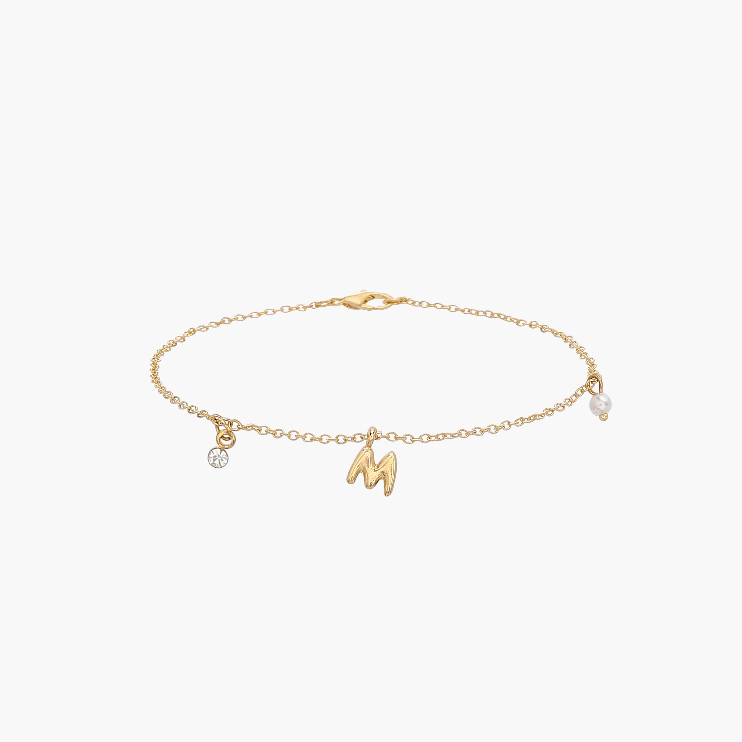 سوار معدن بدلايات أحرف-women-watchesandjewellery-jewellery-banglesandbracelets-image-1