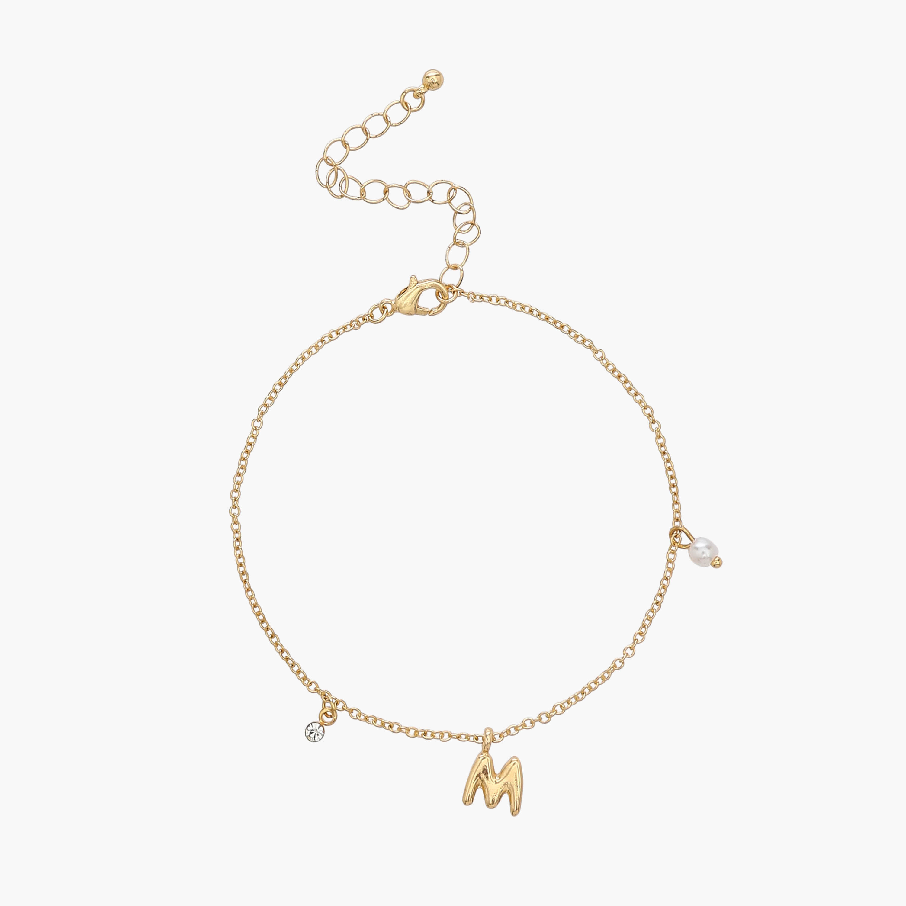 سوار معدن بدلايات أحرف-women-watchesandjewellery-jewellery-banglesandbracelets-image-2