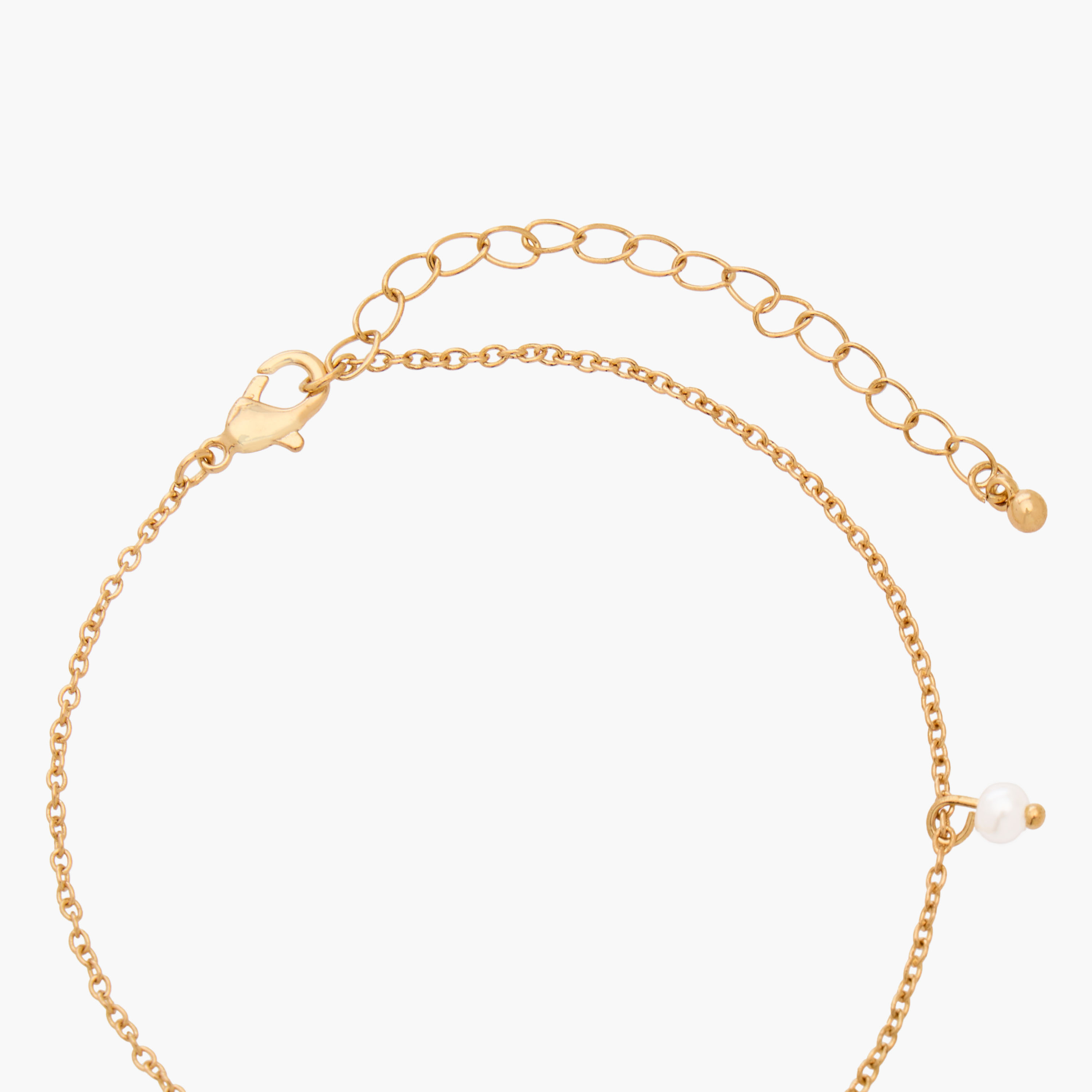Gold Tone Bracelet with Alphabet Charm-women-watchesandjewellery-jewellery-banglesandbracelets-image-4