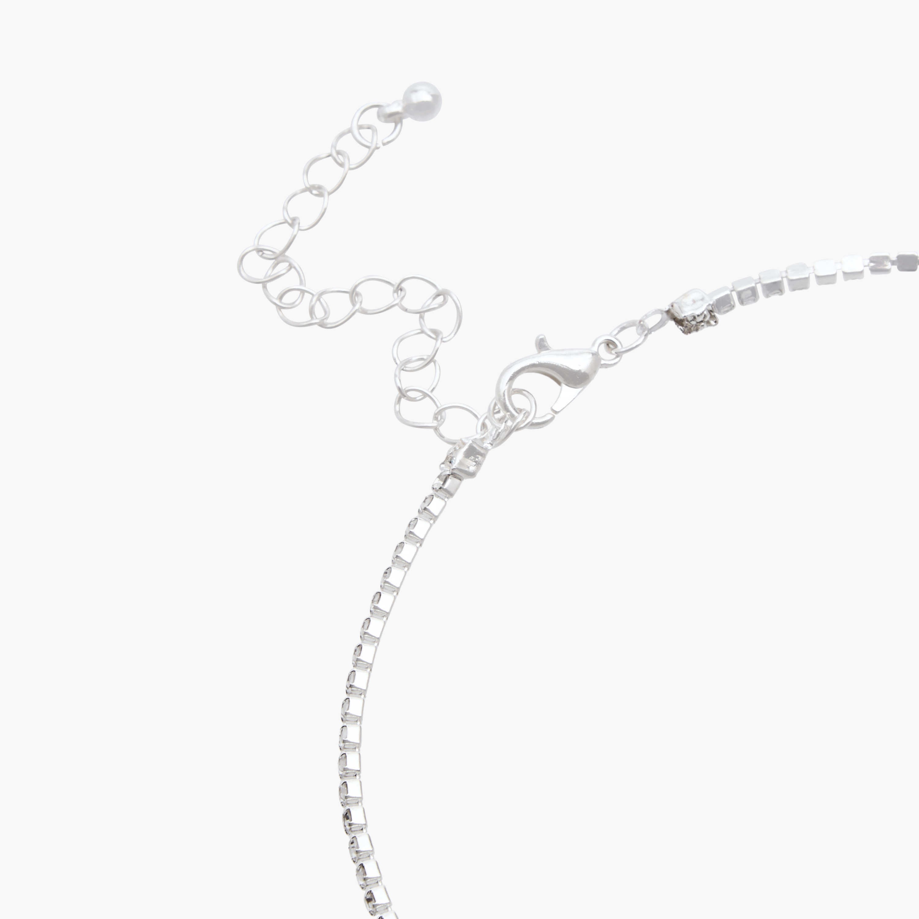 خلاخيل مزينة مطلية بالفضة - عبوة من 3 قطع-women-watchesandjewellery-jewellery-anklets-image-2