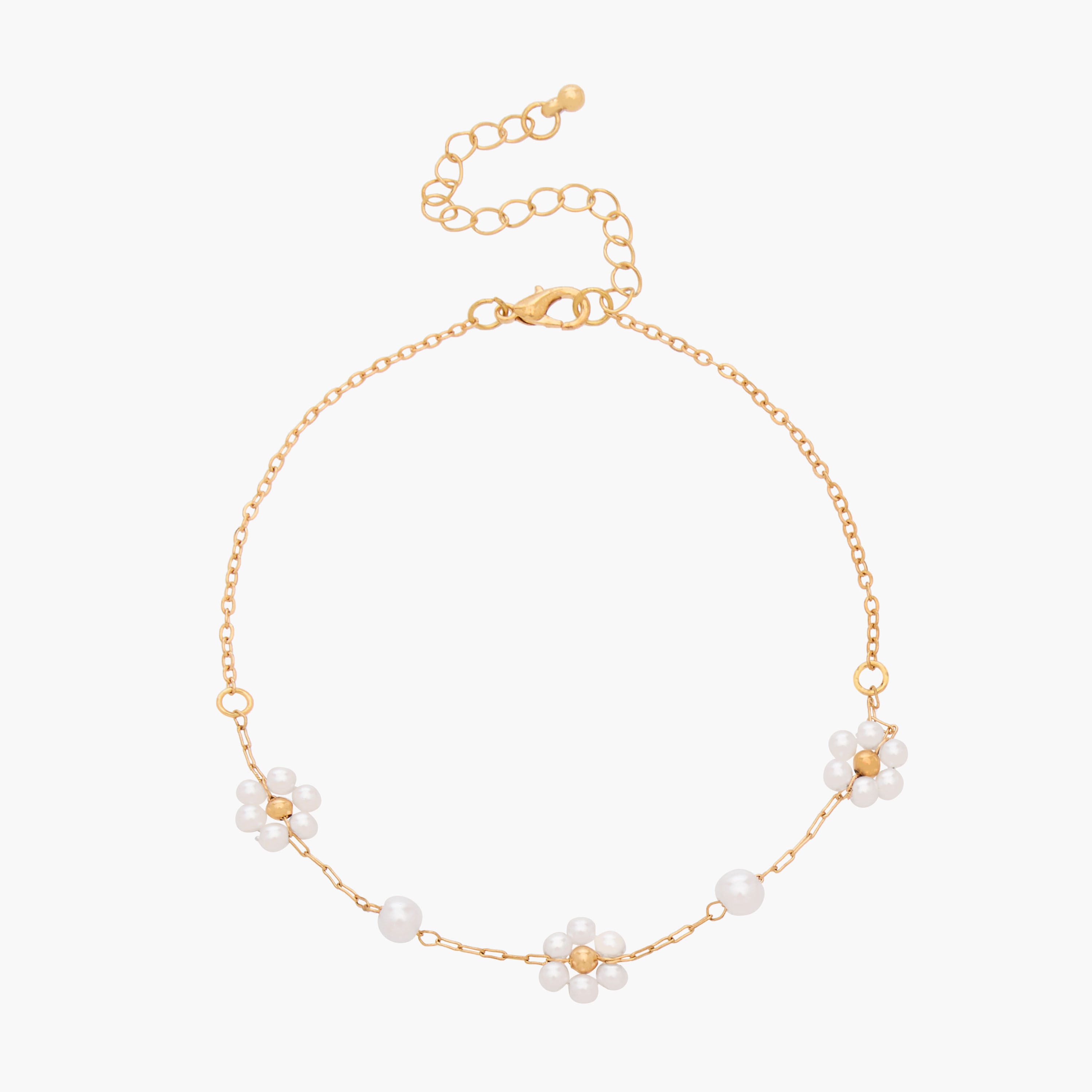 خلخال بلون ذهبي مزين باللؤلؤ-women-watchesandjewellery-jewellery-anklets-image-3