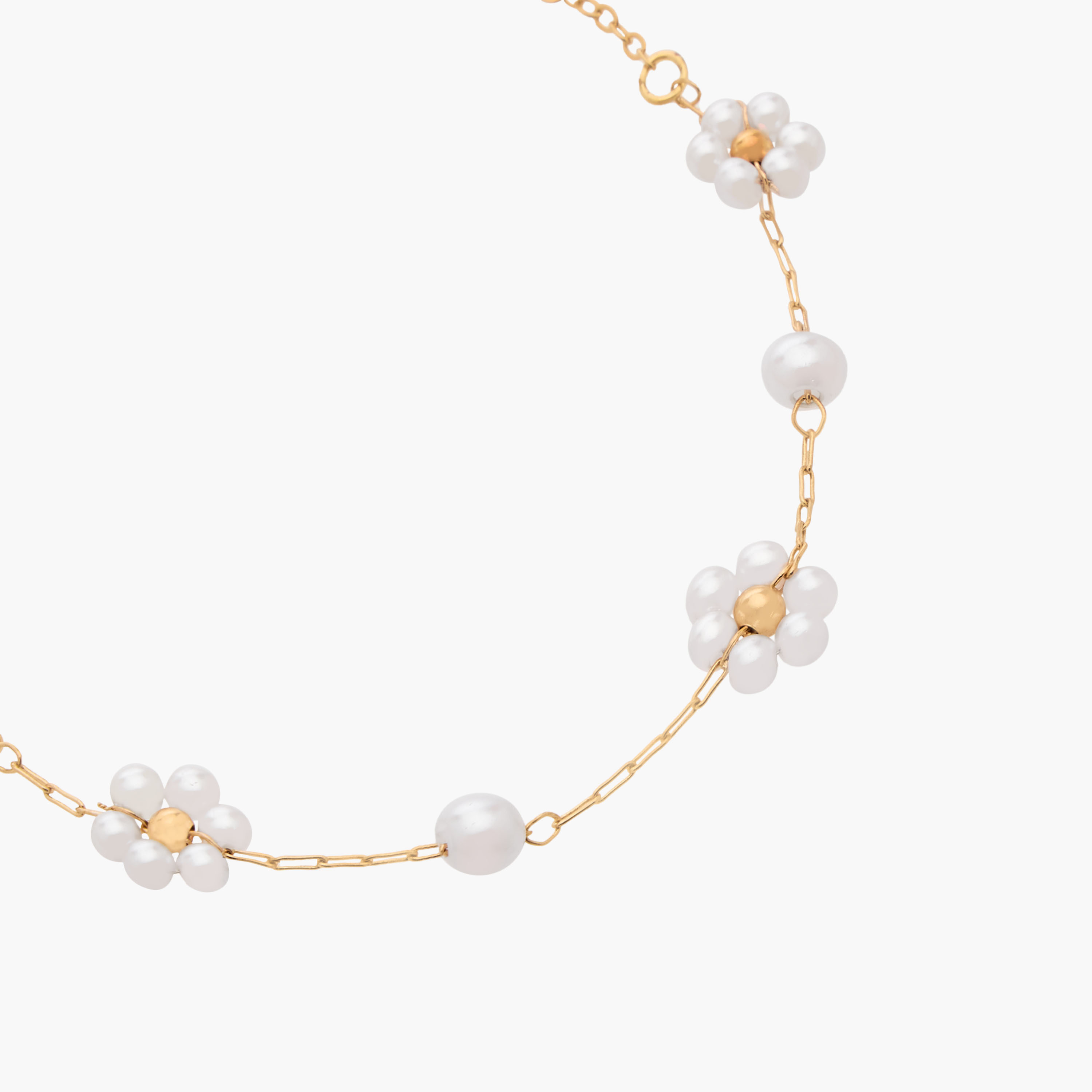 خلخال بلون ذهبي مزين باللؤلؤ-women-watchesandjewellery-jewellery-anklets-image-2