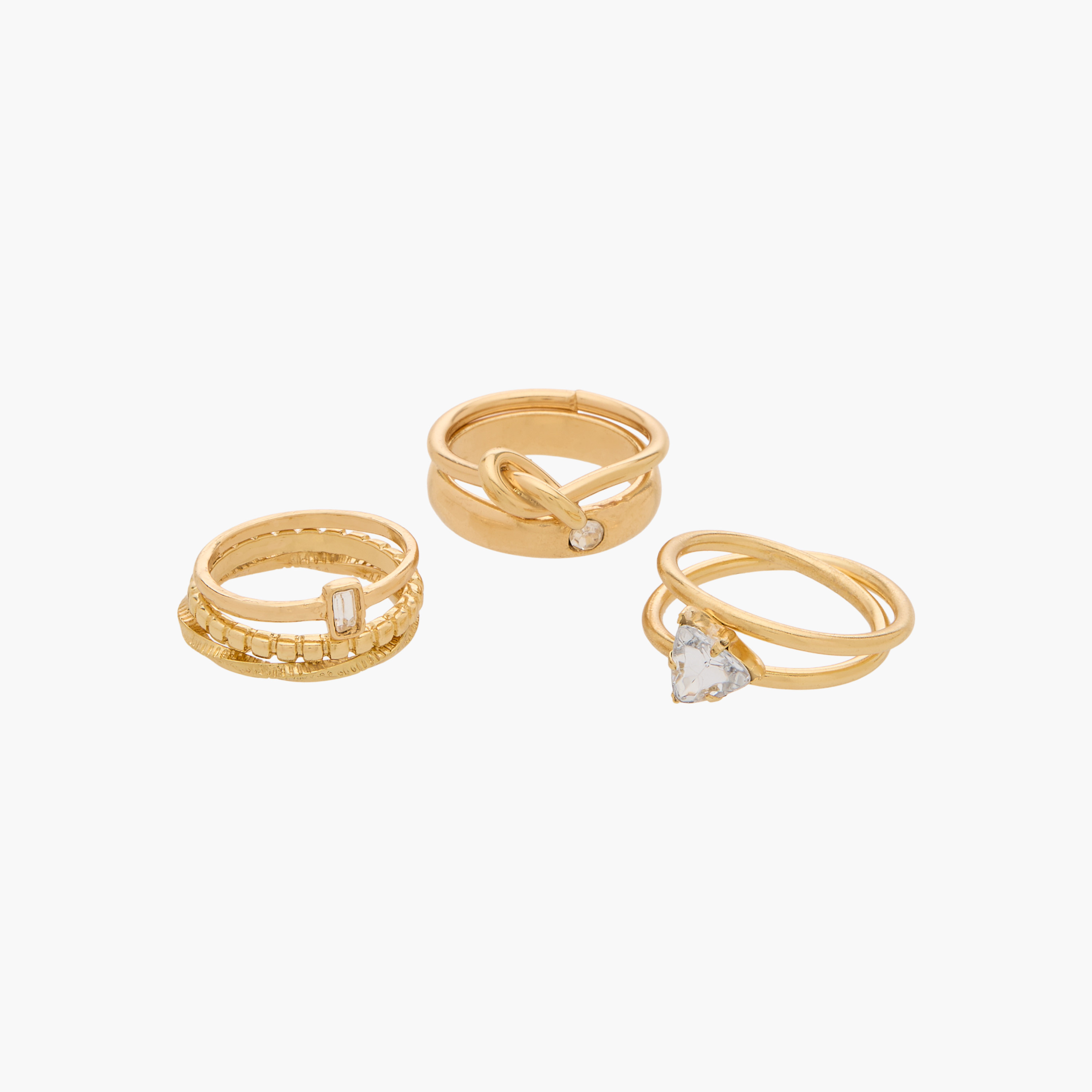 Assorted Gold Tone Ring - Set of 6-women-watchesandjewellery-jewellery-rings-image-2