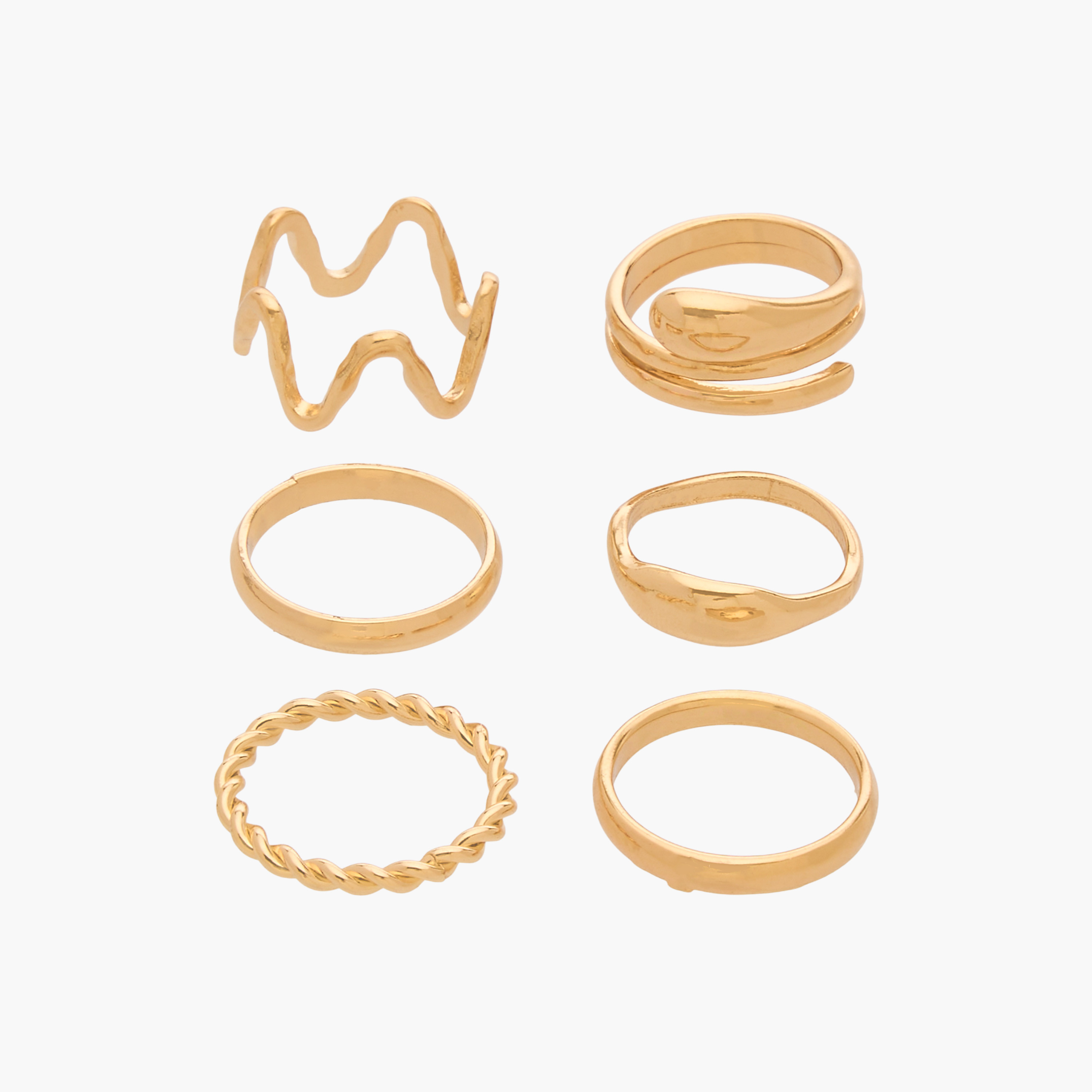 Pack of 6 Assorted Metal Ring-women-watchesandjewellery-jewellery-rings-image-1