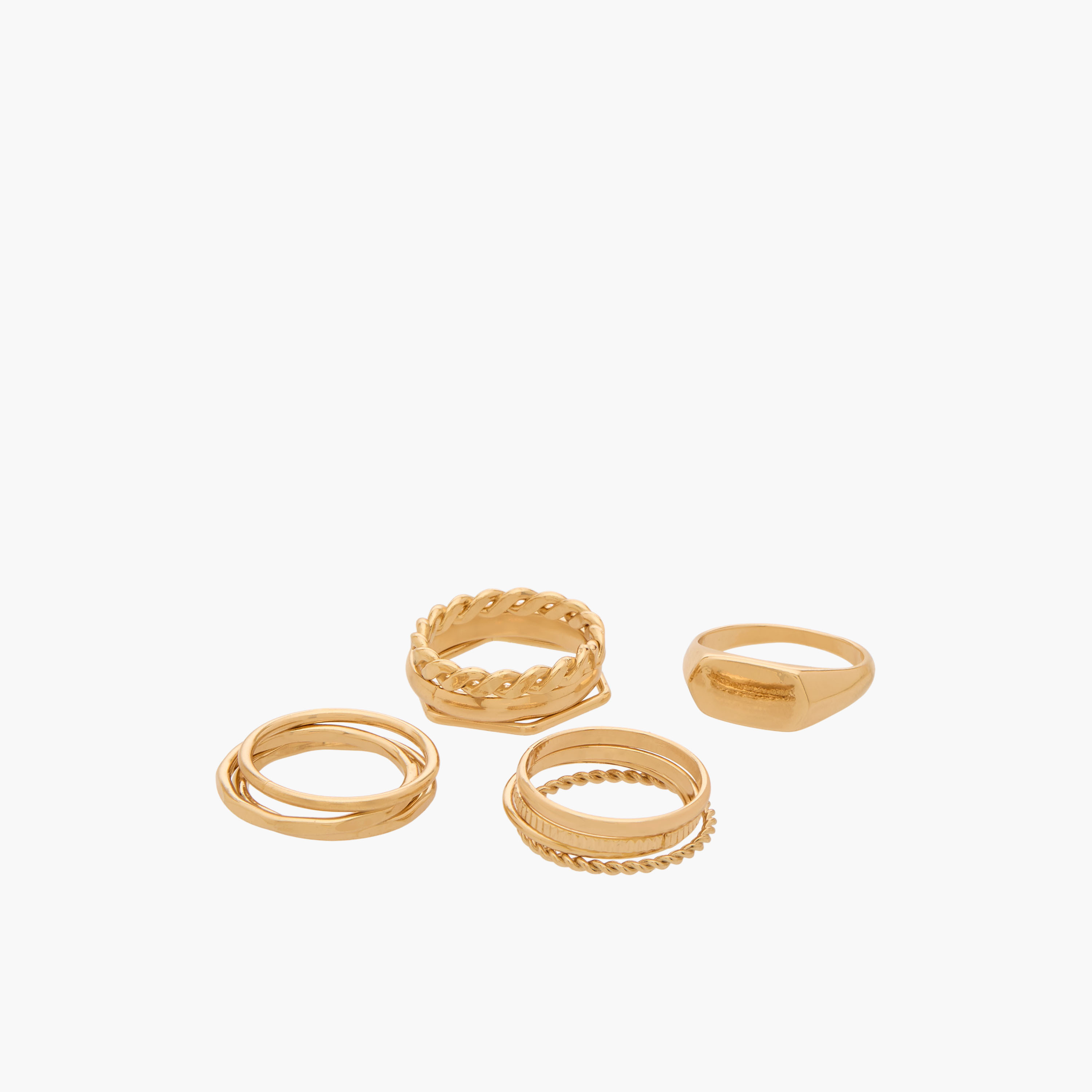خواتم معدن متنوعة - عبوة 11 قطعة-women-watchesandjewellery-jewellery-rings-image-2