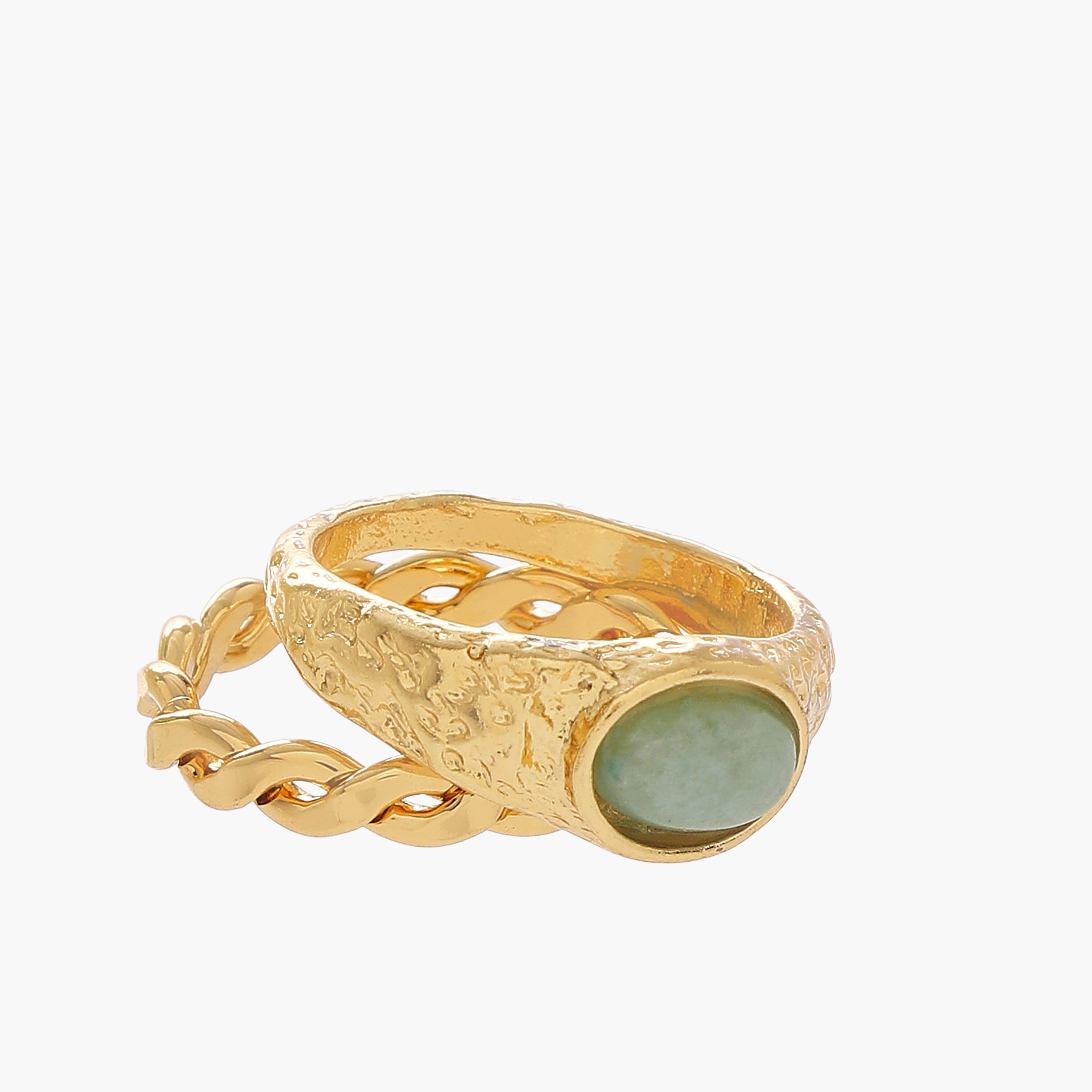 Metallic Stone Embellished Ring - Set of 5-women-watchesandjewellery-jewellery-rings-image-3