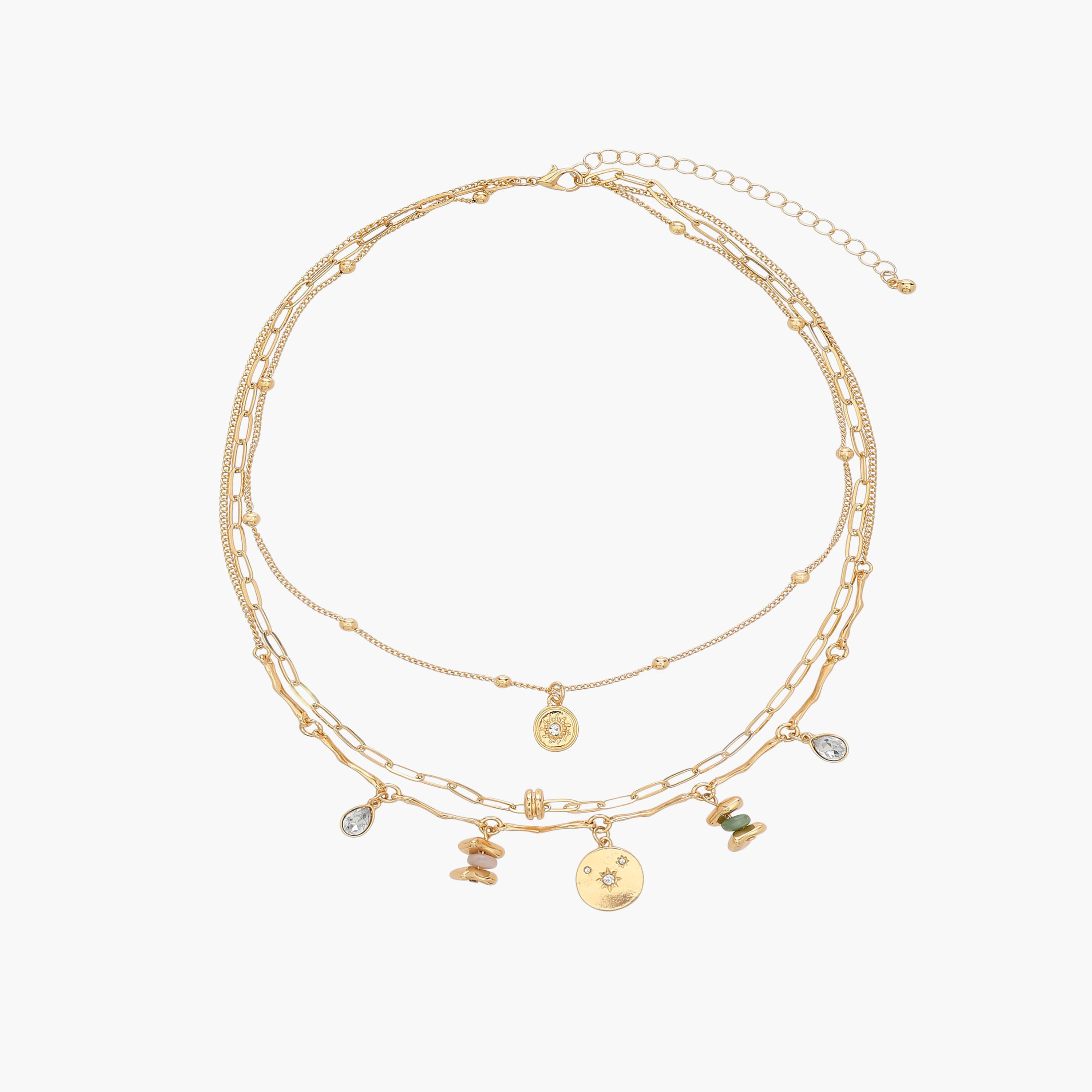 عقد معدن طبقات بدلايات-women-watchesandjewellery-jewellery-necklacesandpendants-image-1