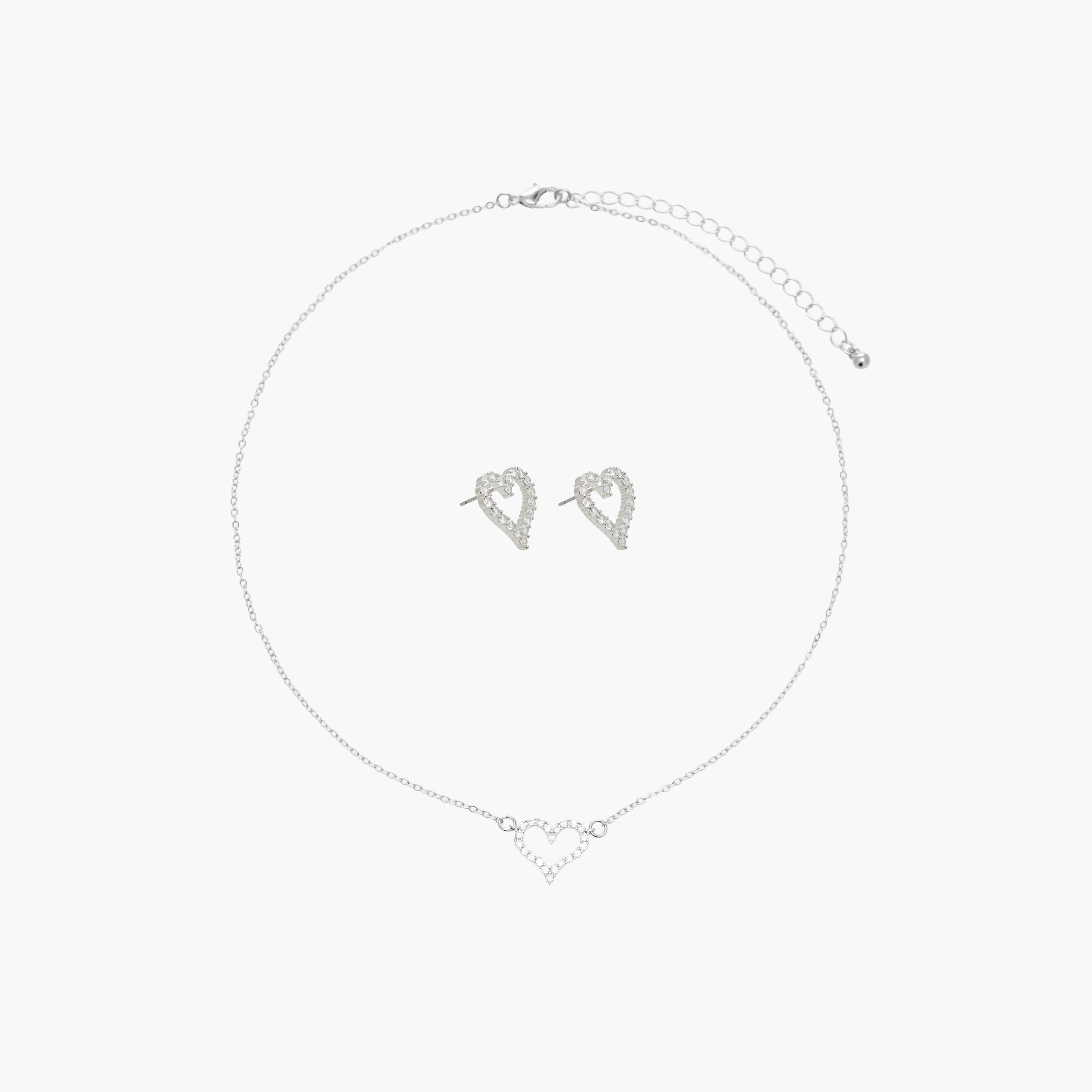 Set of 2 - Embellished Pendant Necklace and Earrings-women-watchesandjewellery-jewellery-jewellerysets-image-1