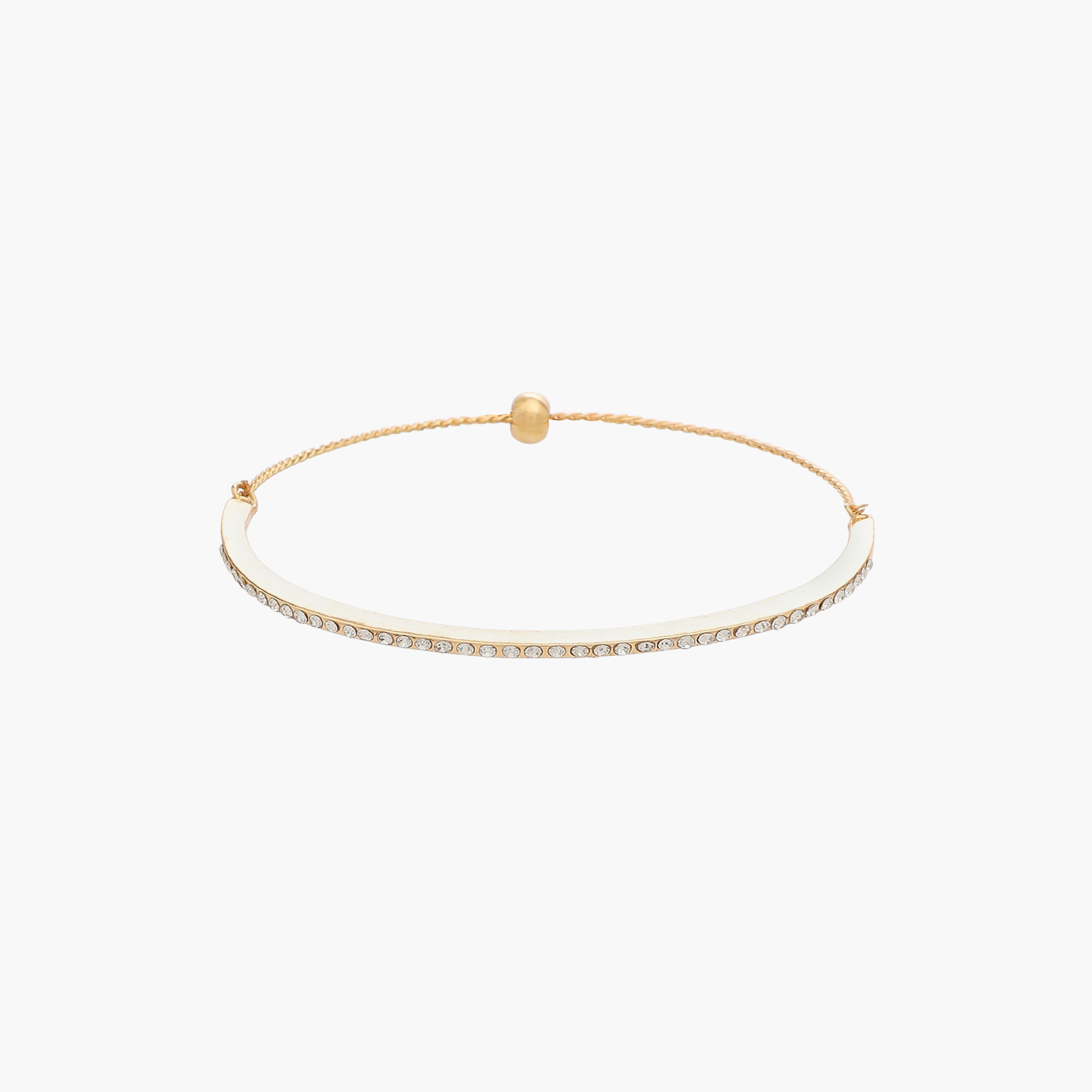 Metal Slider Clasp Embellished Bracelet-women-watchesandjewellery-jewellery-banglesandbracelets-image-1