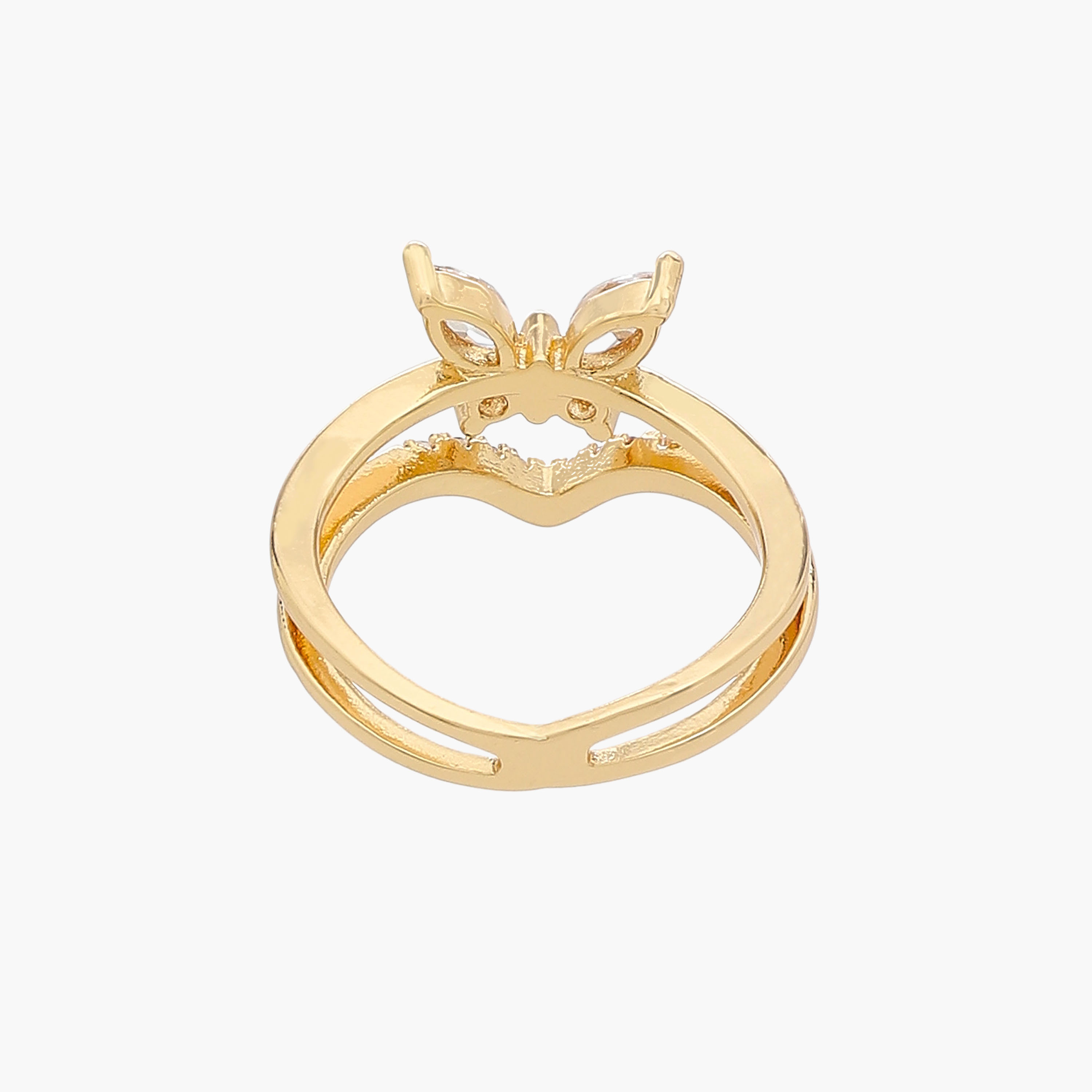 Cubic Zirconia Stone Embellished Metal Gold Tone Ring-women-watchesandjewellery-jewellery-rings-image-3
