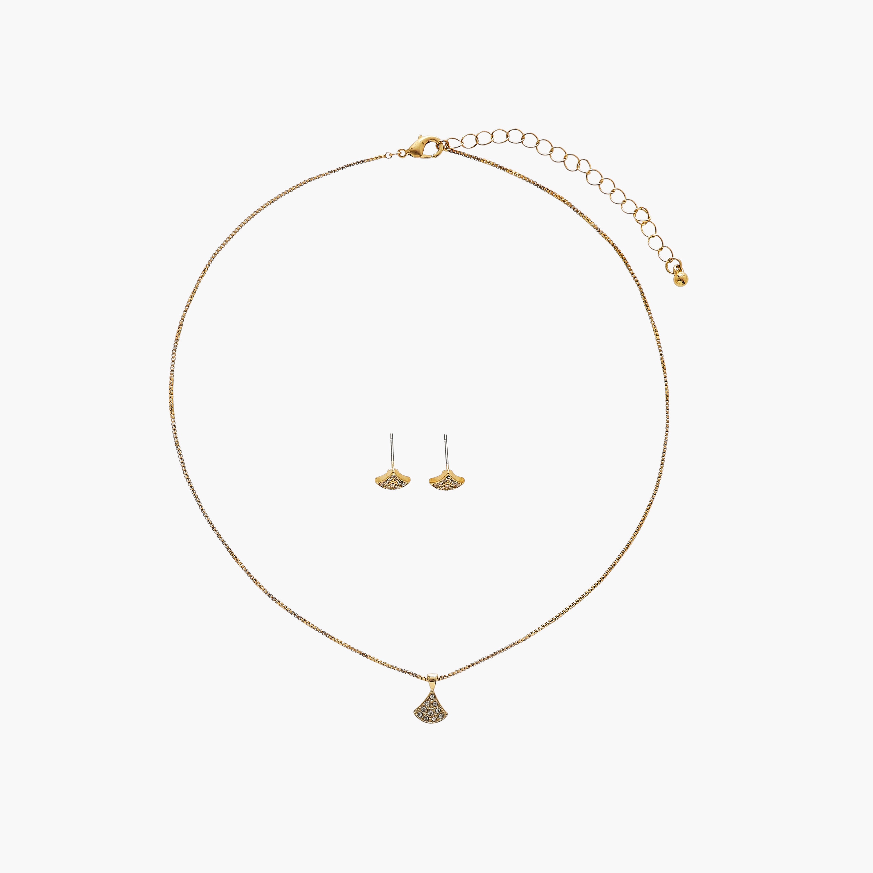 Set of 2 - Embellished Pendant Necklace and Earrings-women-watchesandjewellery-jewellery-jewellerysets-image-1