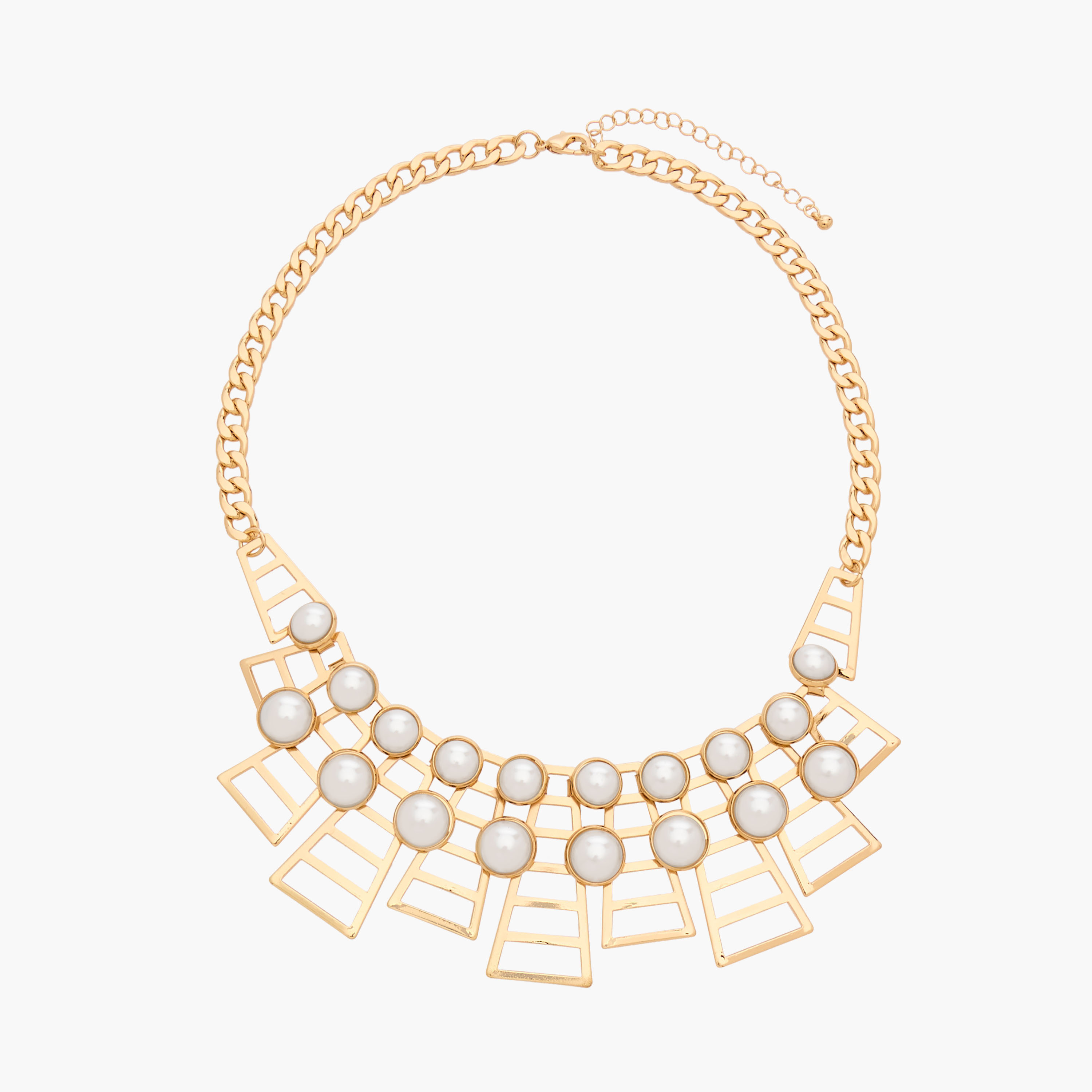 عقد معدن مزين باللؤلؤ-women-watchesandjewellery-jewellery-necklacesandpendants-image-1