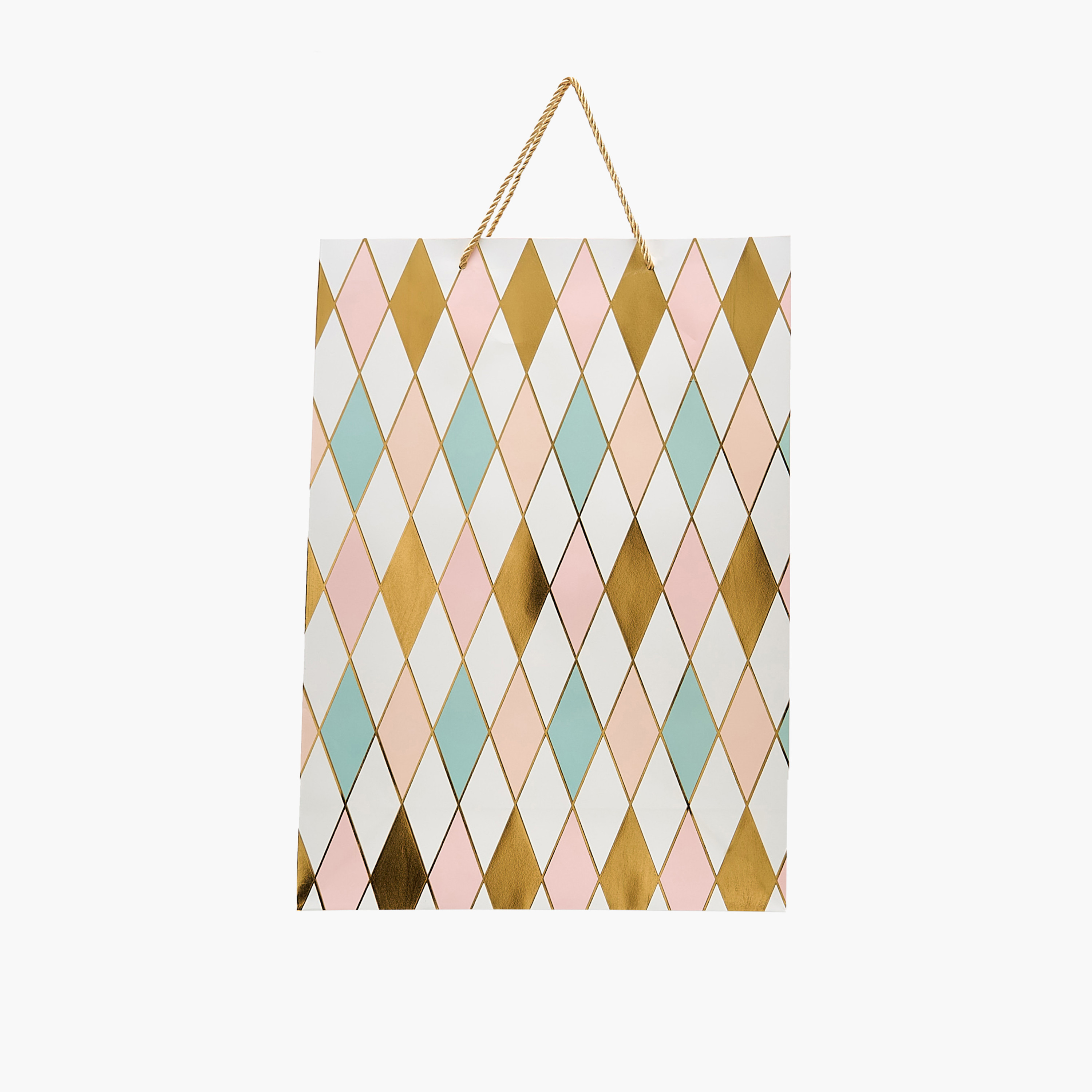 Geometric Print Paper Gift Bag - Large-household-giftingaccessories-giftings-image-1