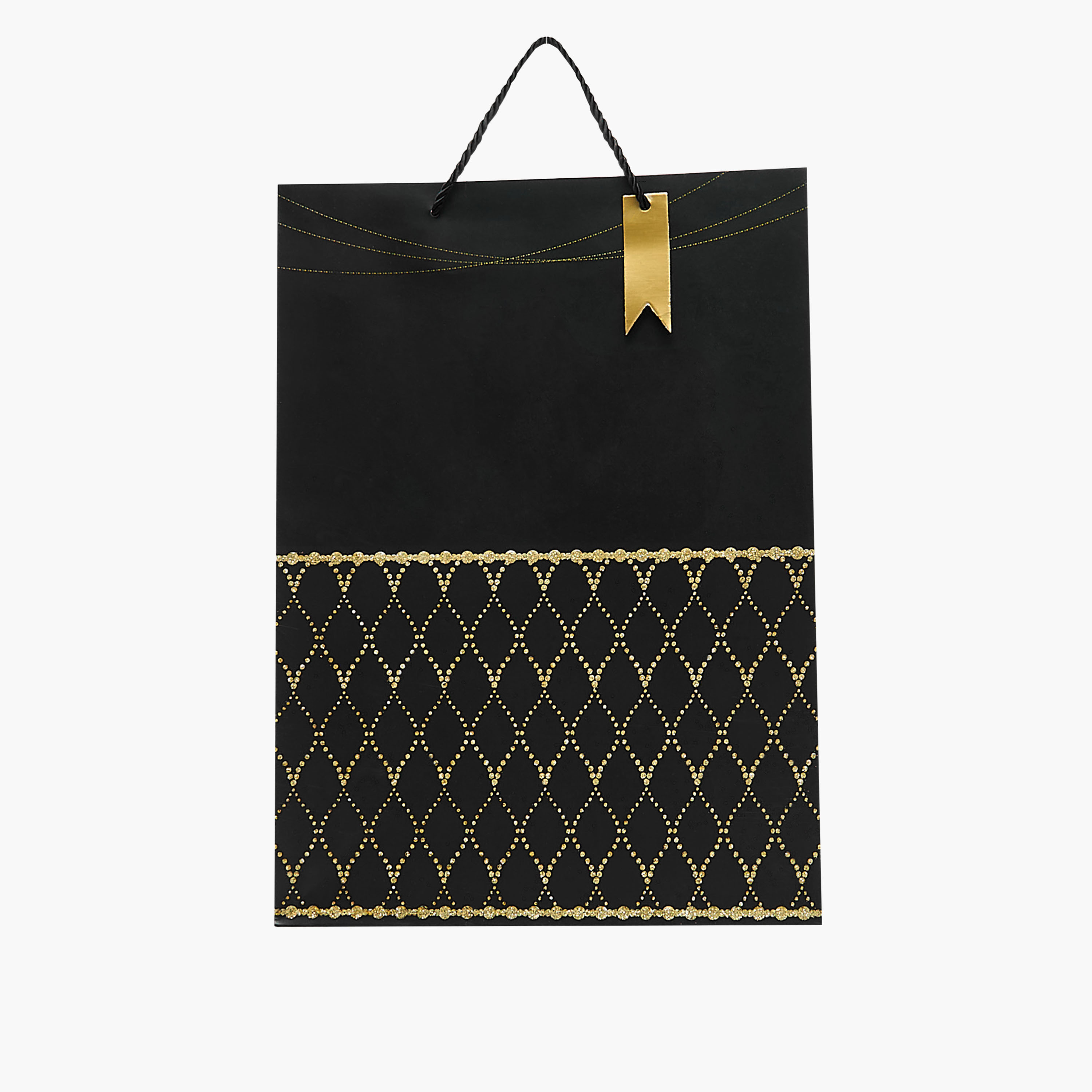 Geometric Print Paper Gift Bag - Large-household-giftingaccessories-giftings-image-1