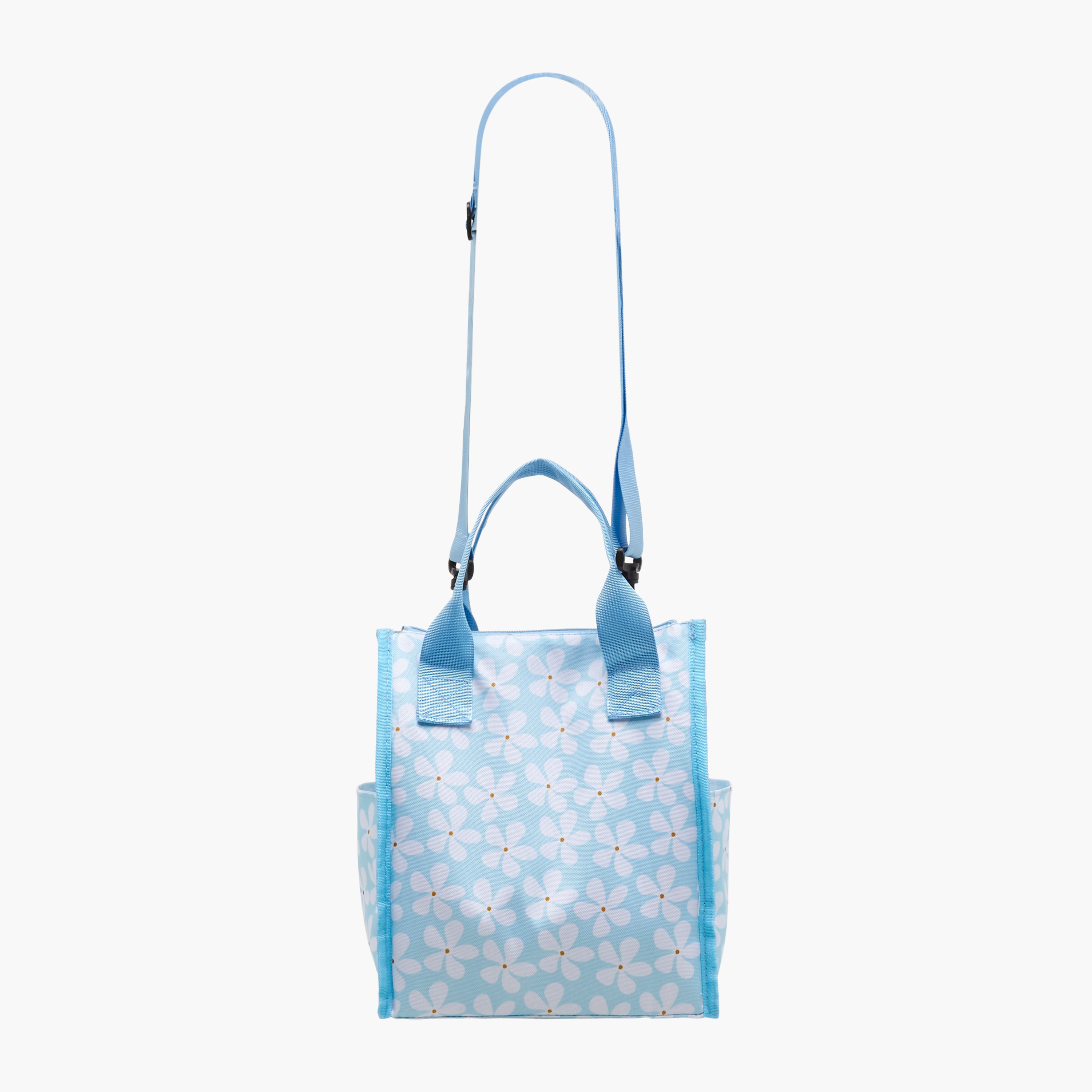 Floral Print Lunch Bag with Detachable Strap - 26x23x13 cms-school-lunchessentials-lunchbags-image-2