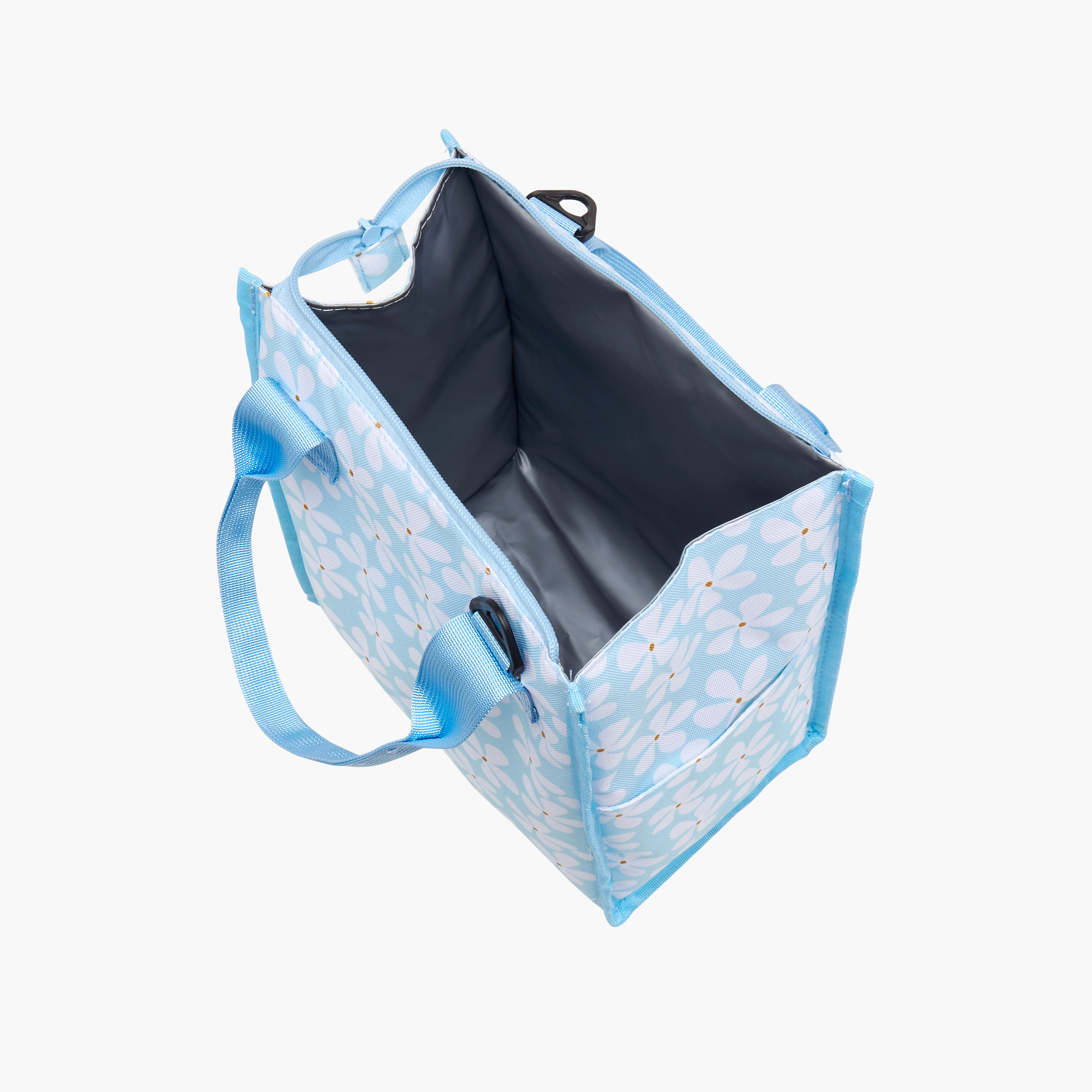 Floral Print Lunch Bag with Detachable Strap - 26x23x13 cms-school-lunchessentials-lunchbags-image-8