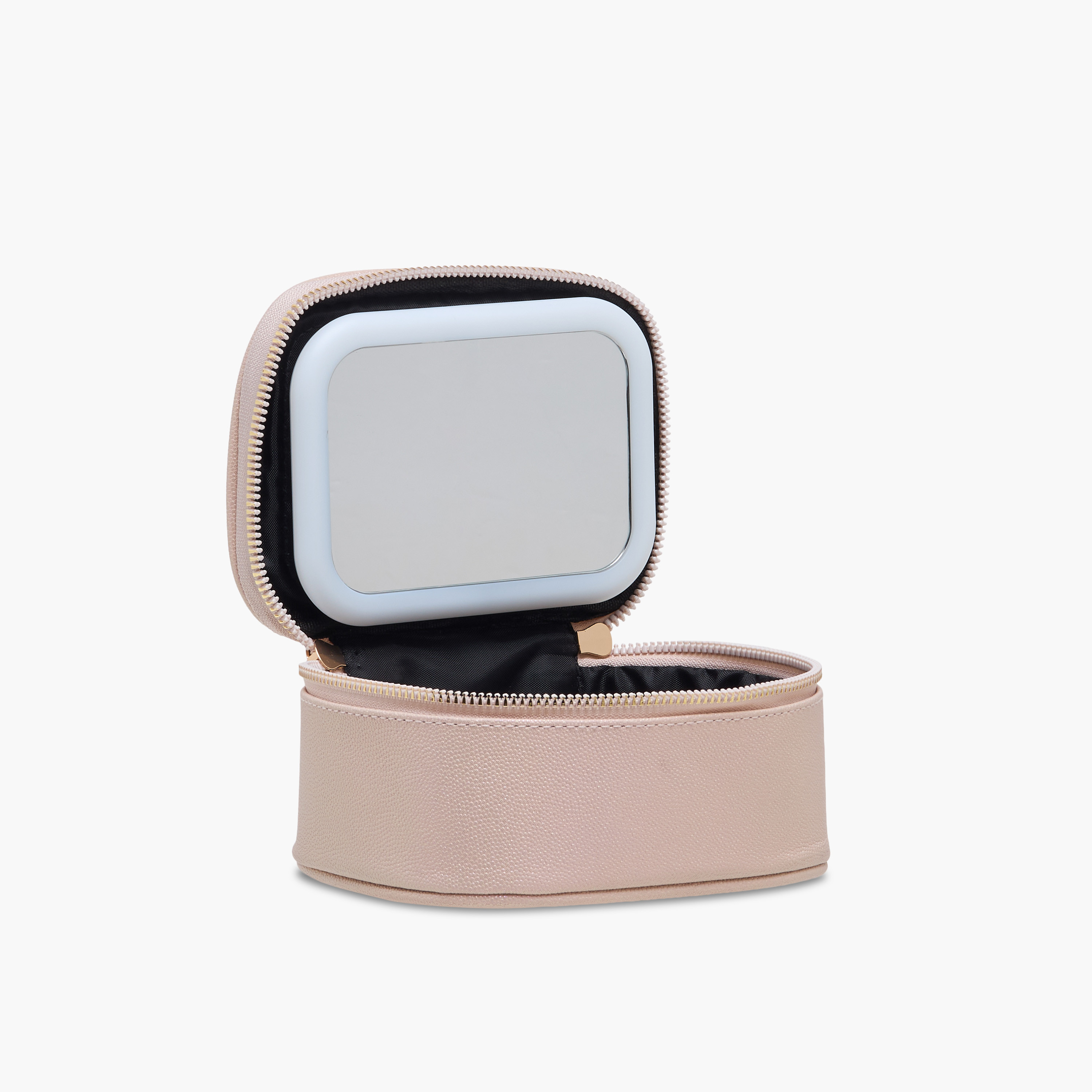 Solid Beauty Bag with LED Light and Mirror - 15x7x12 cms-beautyandpersonalcare-makeup-brushesandaccessories-makeuppouches-image-4