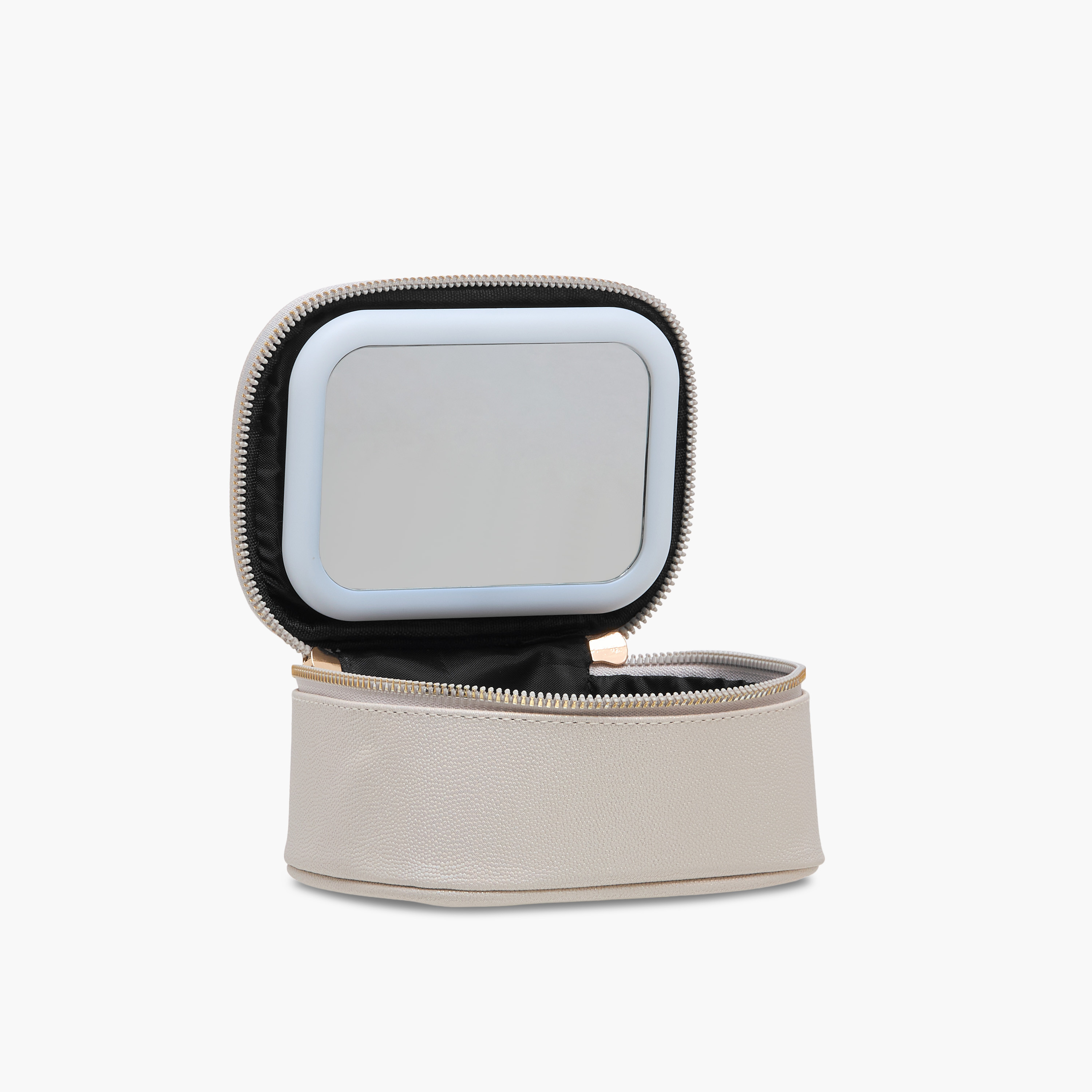 Solid Beauty Bag with LED Light and Mirror - 15x7x12 cms-women-watchesandjewellery-jewellery-storage-image-5