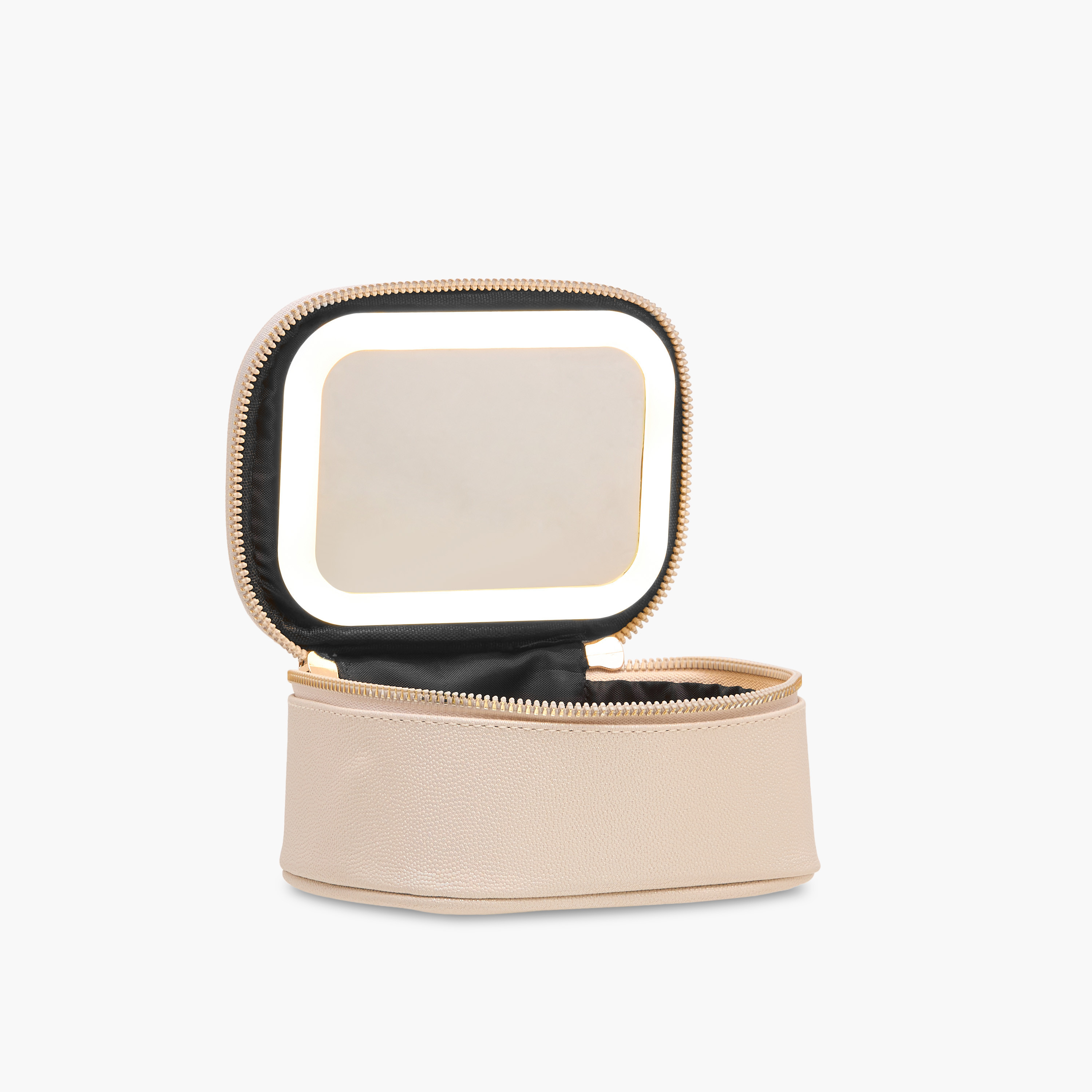 Solid Beauty Bag with LED Light and Mirror - 15x7x12 cms-women-watchesandjewellery-jewellery-storage-image-7