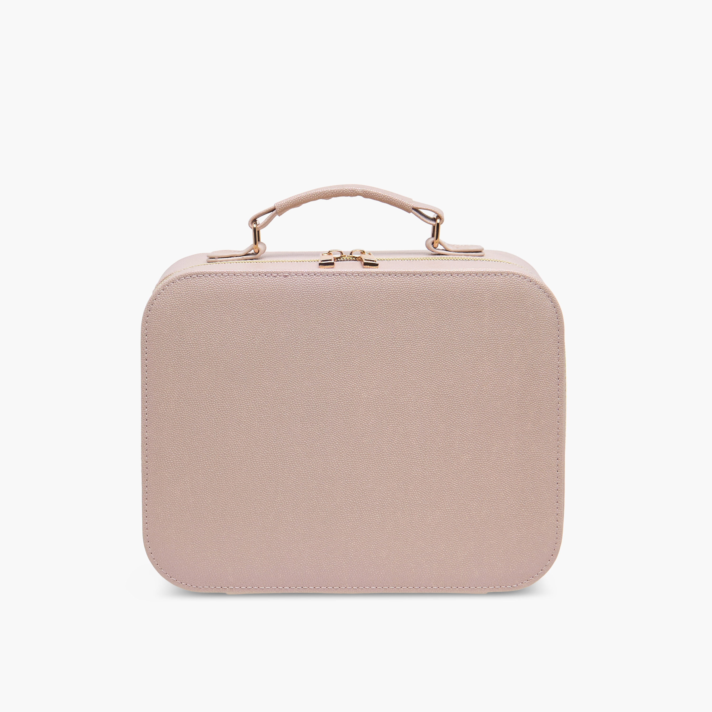Solid Beauty Bag with LED Light and Mirror - 25x11x23 cms-women-watchesandjewellery-jewellery-storage-image-1