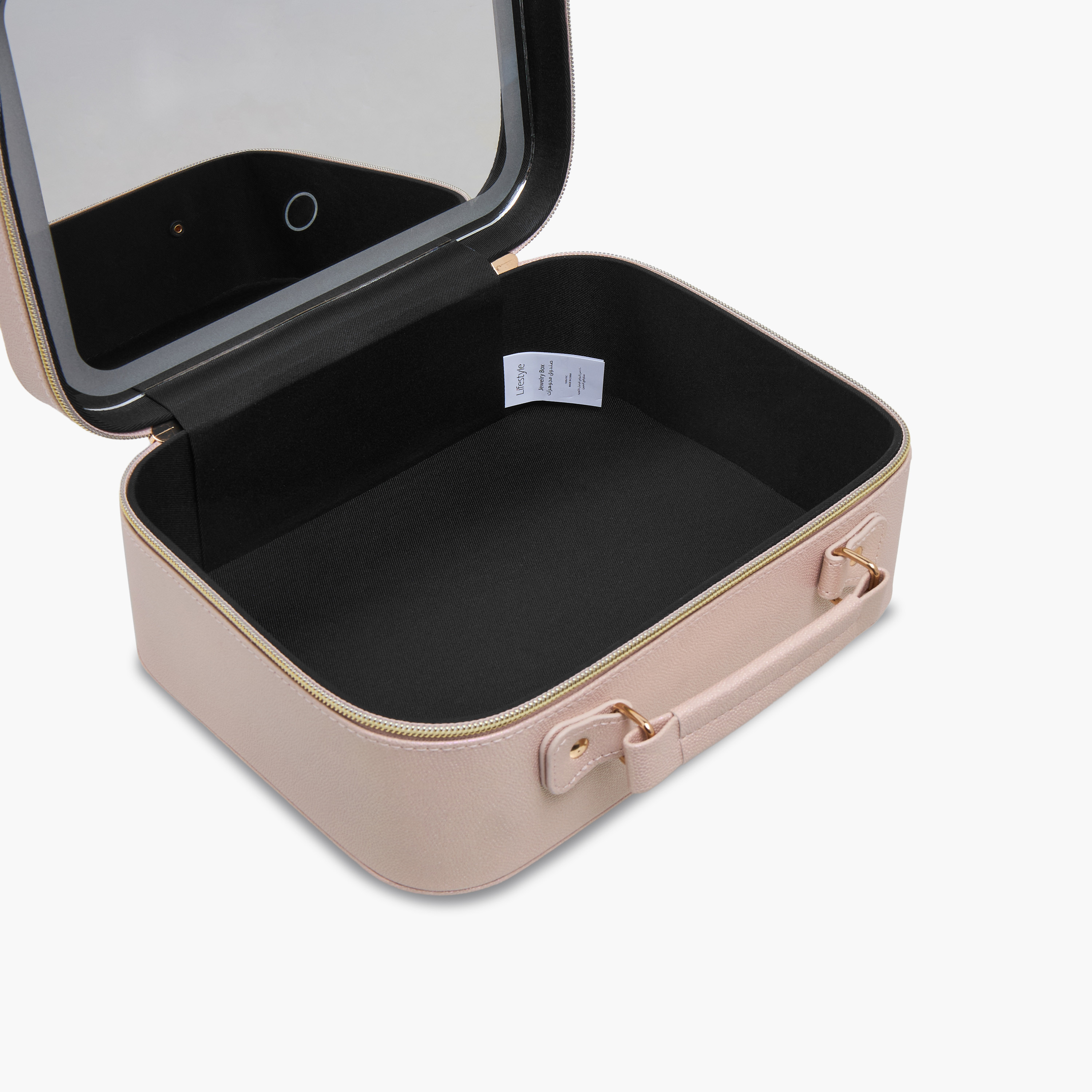Solid Beauty Bag with LED Light and Mirror - 25x11x23 cms-women-watchesandjewellery-jewellery-storage-image-10
