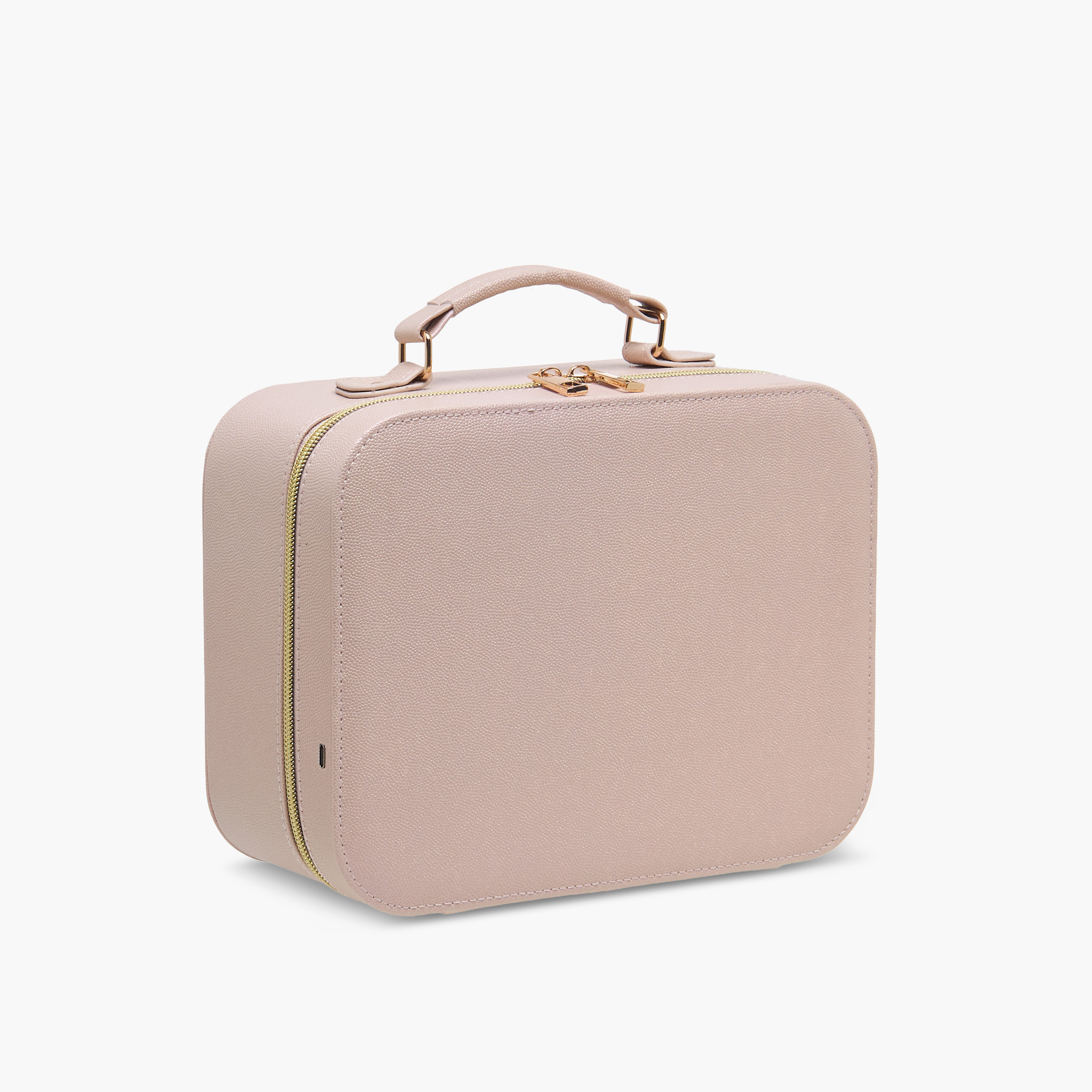 Solid Beauty Bag with LED Light and Mirror - 25x11x23 cms-women-watchesandjewellery-jewellery-storage-image-2