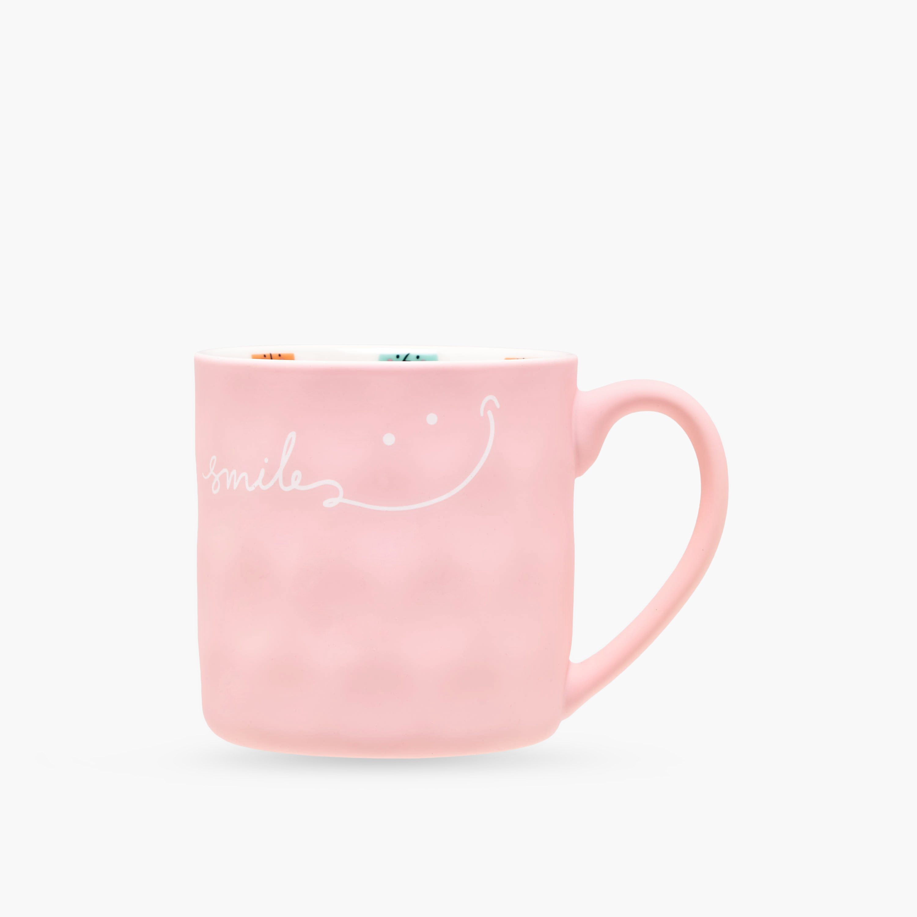 مج خزف صيني جديد بطبعات سمايل مع مقبض – 350 مل-household-dining-teaandcoffee-mugsandcups-image-1