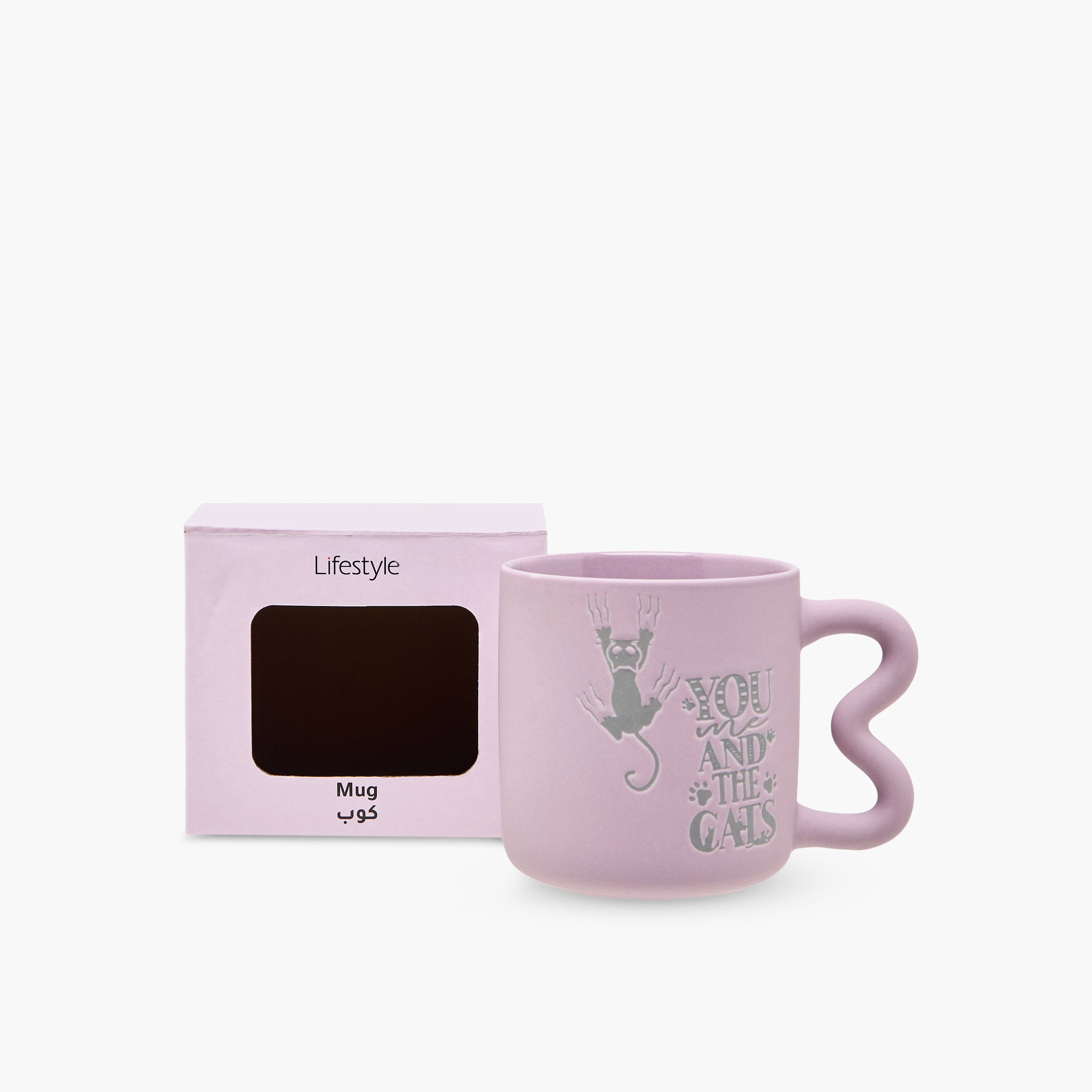 مج سيراميك بطبعات قطة - 340 مل-household-dining-teaandcoffee-mugsandcups-image-1