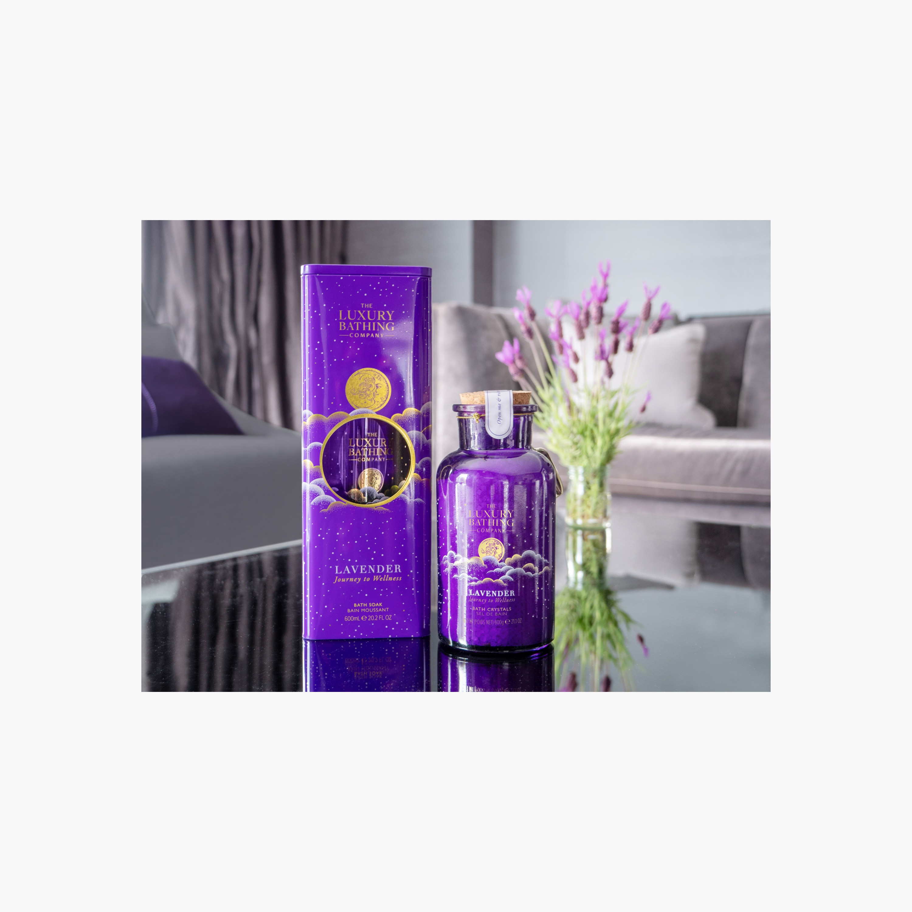 Luxury Bathing Company Lavender Bath Crystals Bottle-beautyandpersonalcare-giftsets-image-2