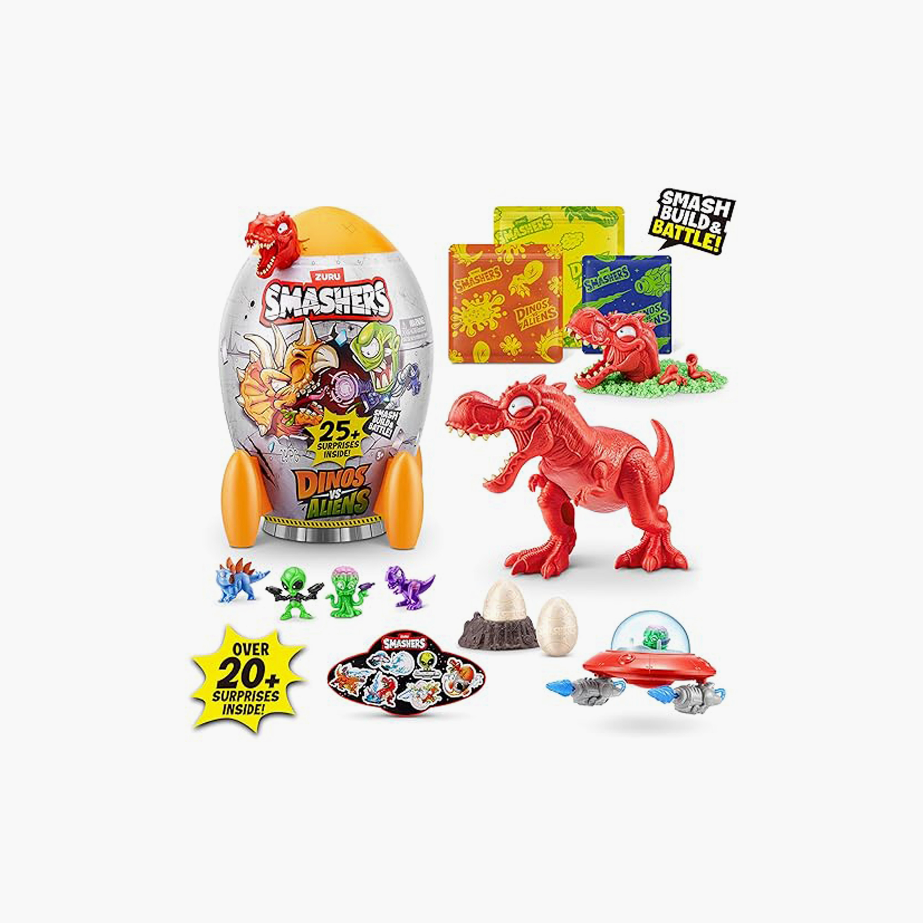 Smashers-Dinos VS Aliens- Series 1-Dinos VS Aliens Rocket - T-Rex-toys-playfigures-actionfigures-image-1