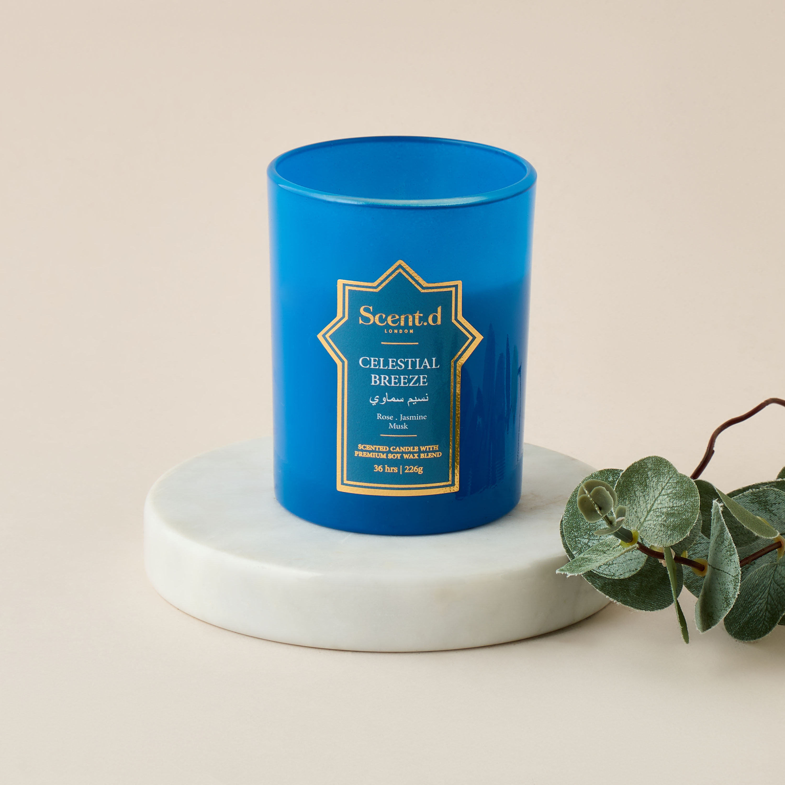 Scent.d London Celestial Breeze Scented Jar Candle - 226 gms-household-homefragrance-candles-image-1