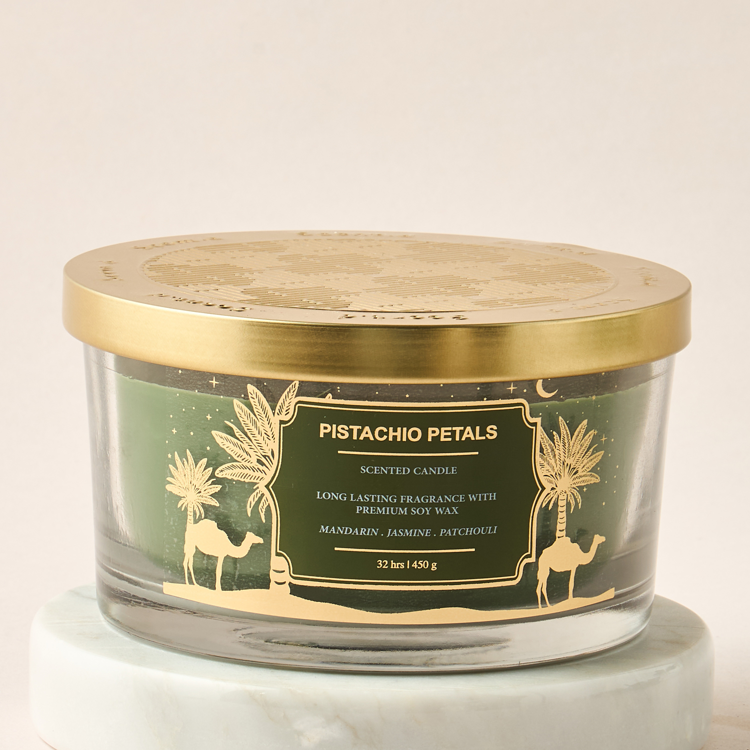 Scent.d Pomegranate Noir Scented 3-Wick Jar Candle - 450 gms-household-homefragrance-candles-image-2