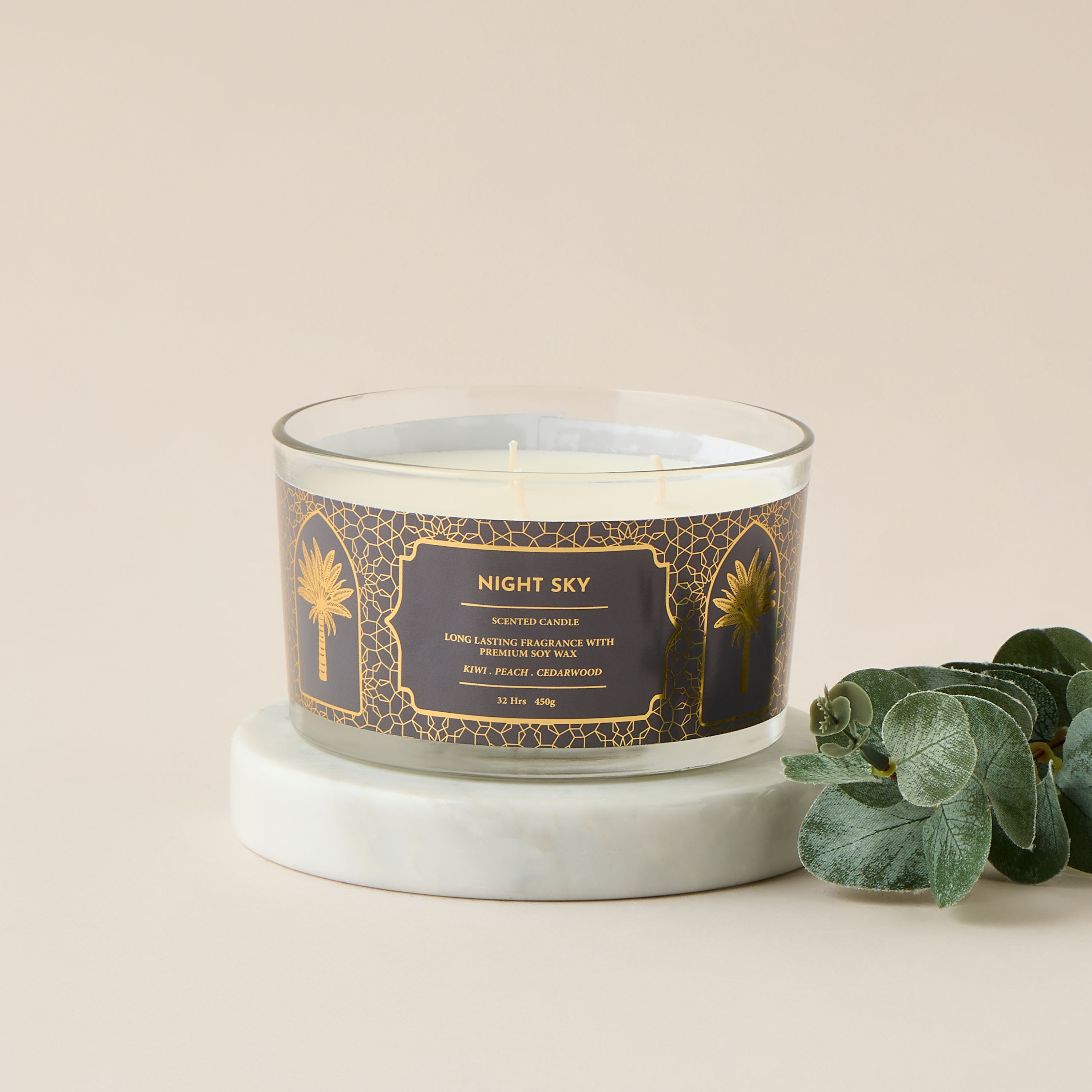 Scent.d Pomegranate Noir Scented 3-Wick Jar Candle - 450 gms-household-homefragrance-candles-image-1