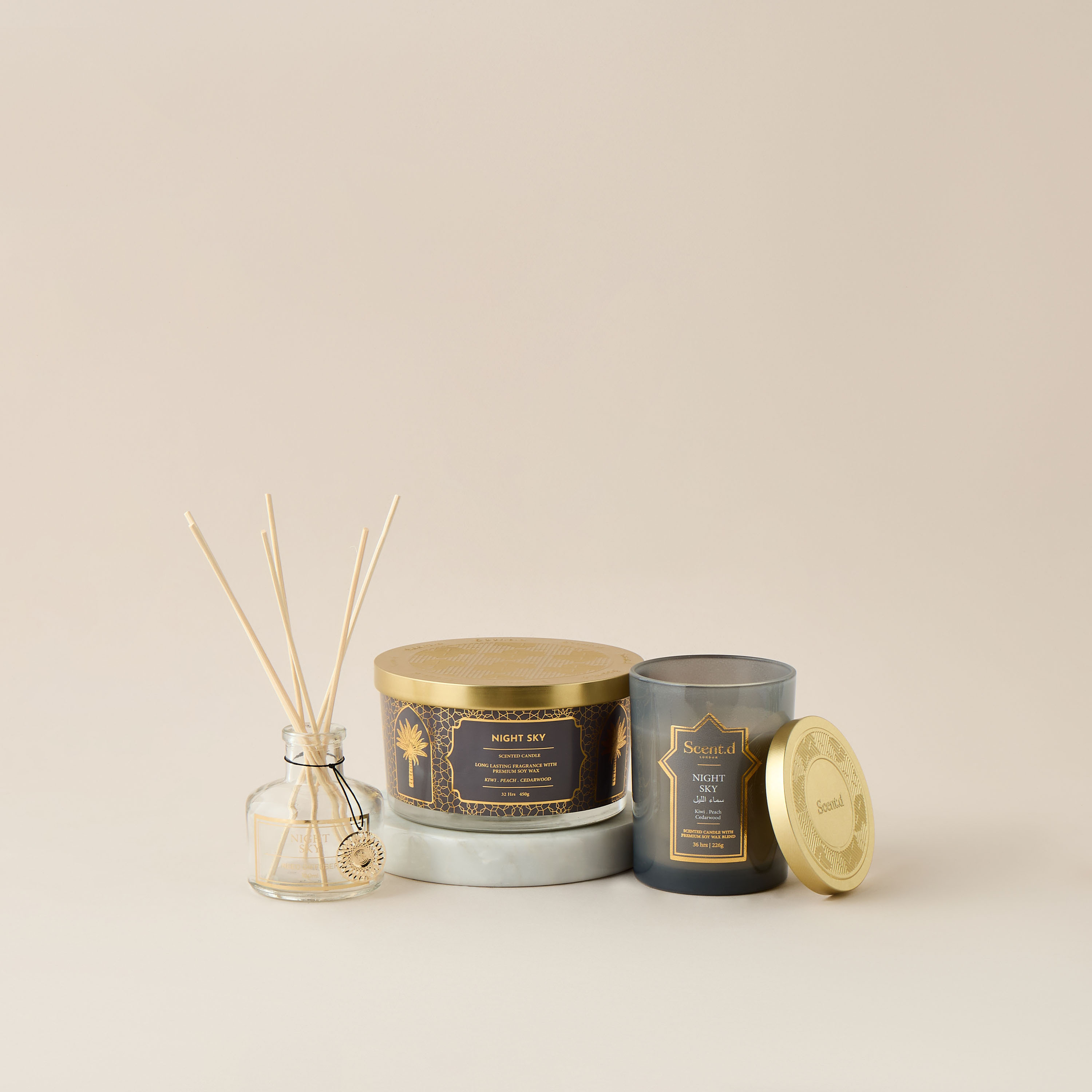 Scent.d Pomegranate Noir Scented 3-Wick Jar Candle - 450 gms-household-homefragrance-candles-image-5