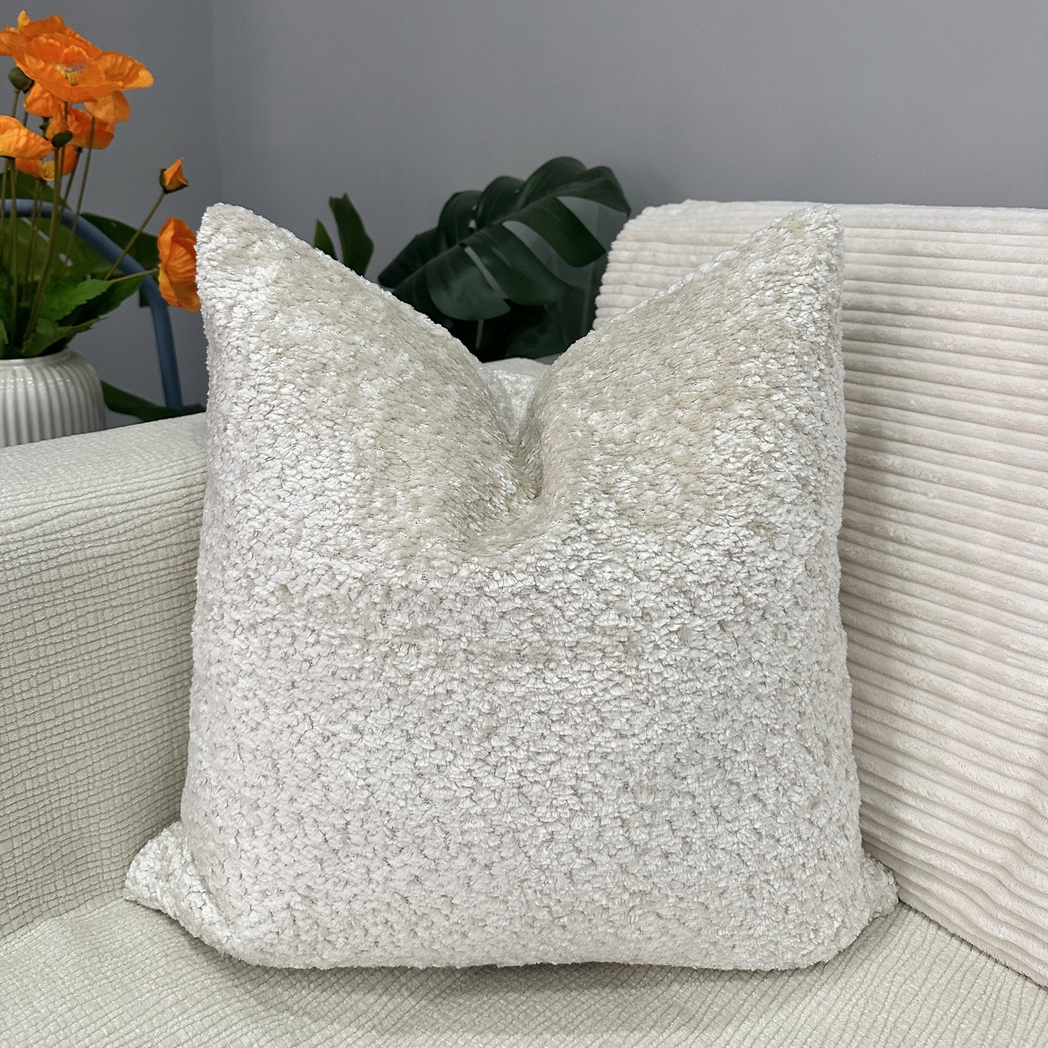 Unique Home Soft Textured Cushion Cream-household-cushionsandthrows-filledcushions-decorativecushions-image-1