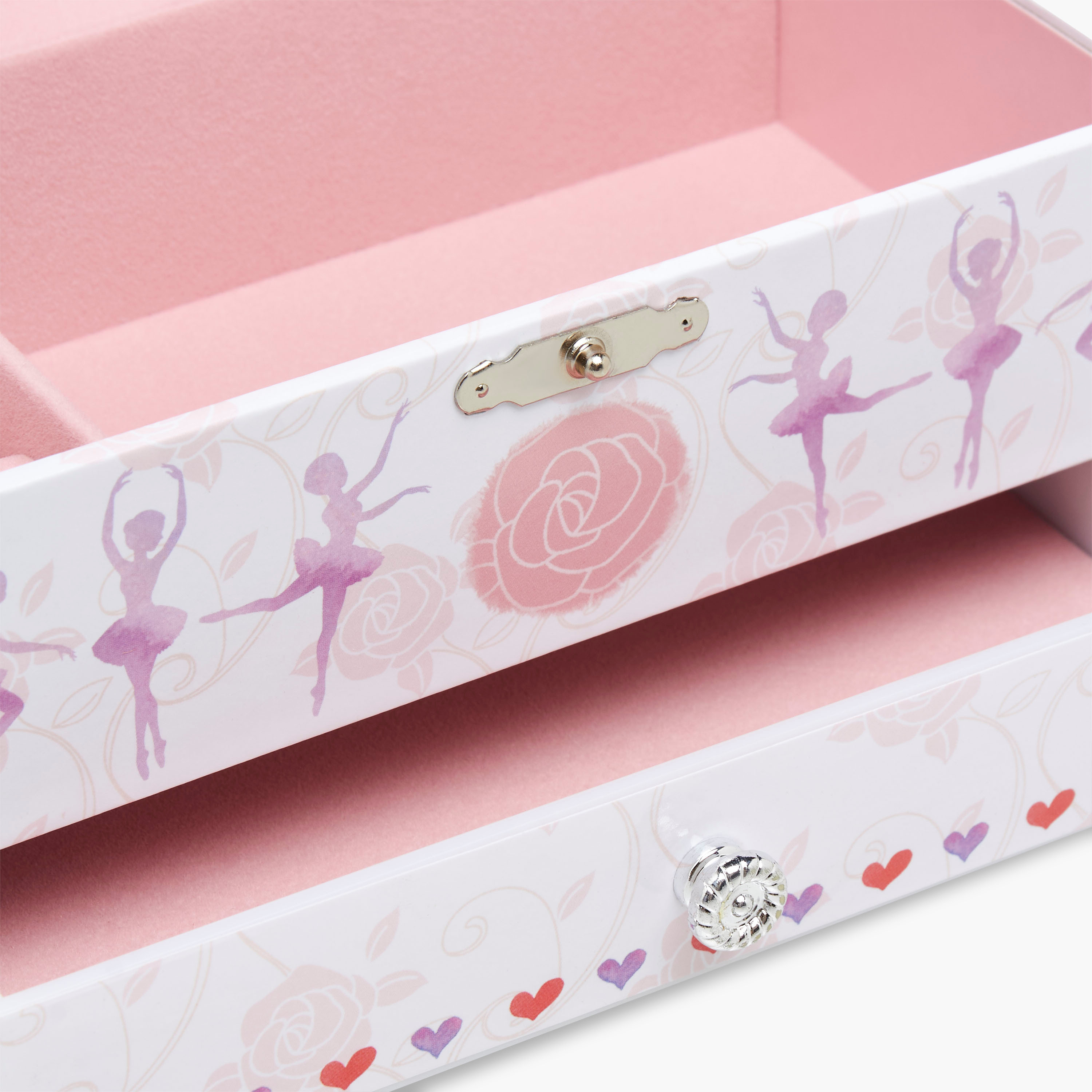 منظّم مجوهرات بقسمين وطبعات باليرينا – 18×12×10 سم-women-watchesandjewellery-jewellery-storage-image-6