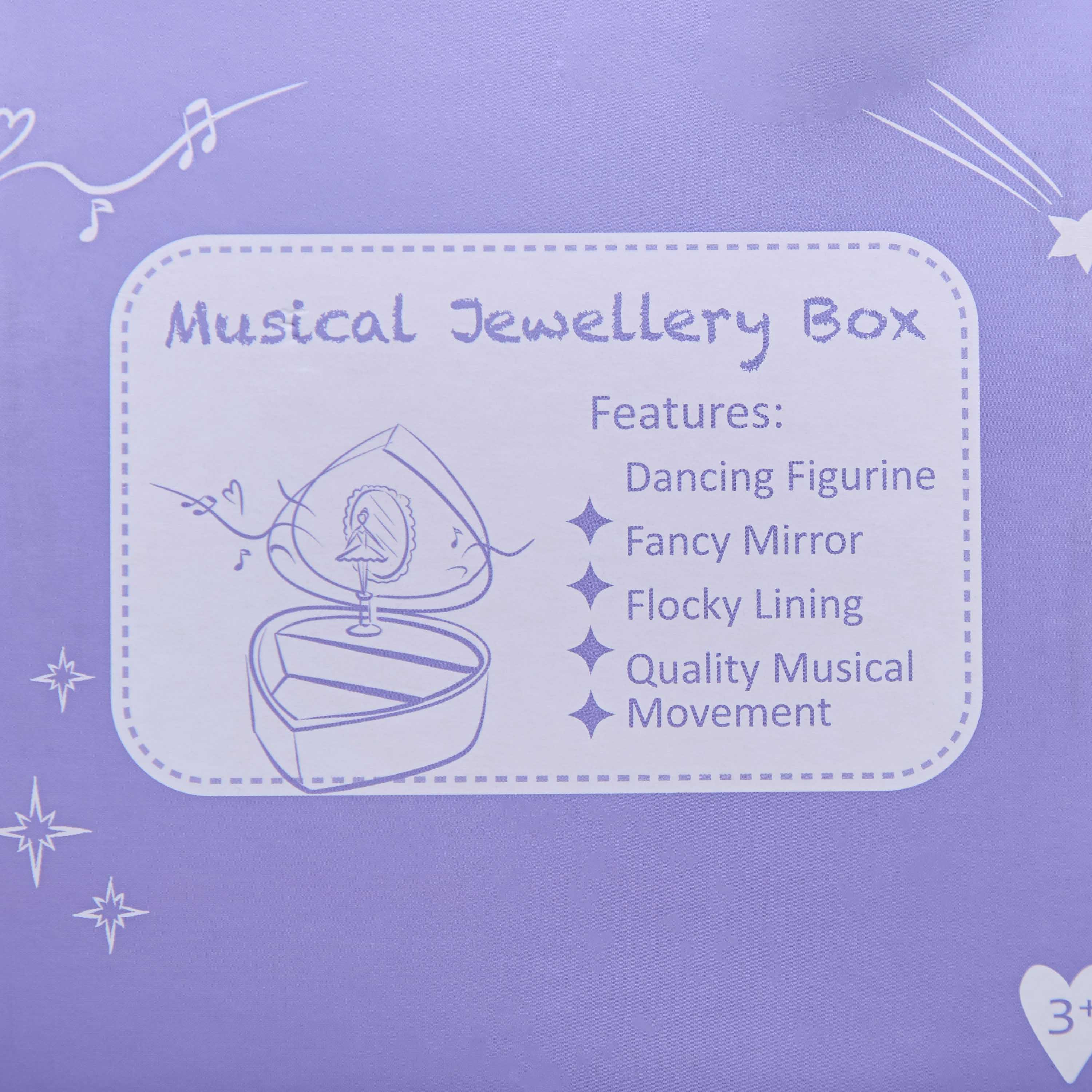 Musical Jewellery Box Ballerina Print - 14.5x13.5x8.5 cms-women-watchesandjewellery-jewellery-storage-image-9