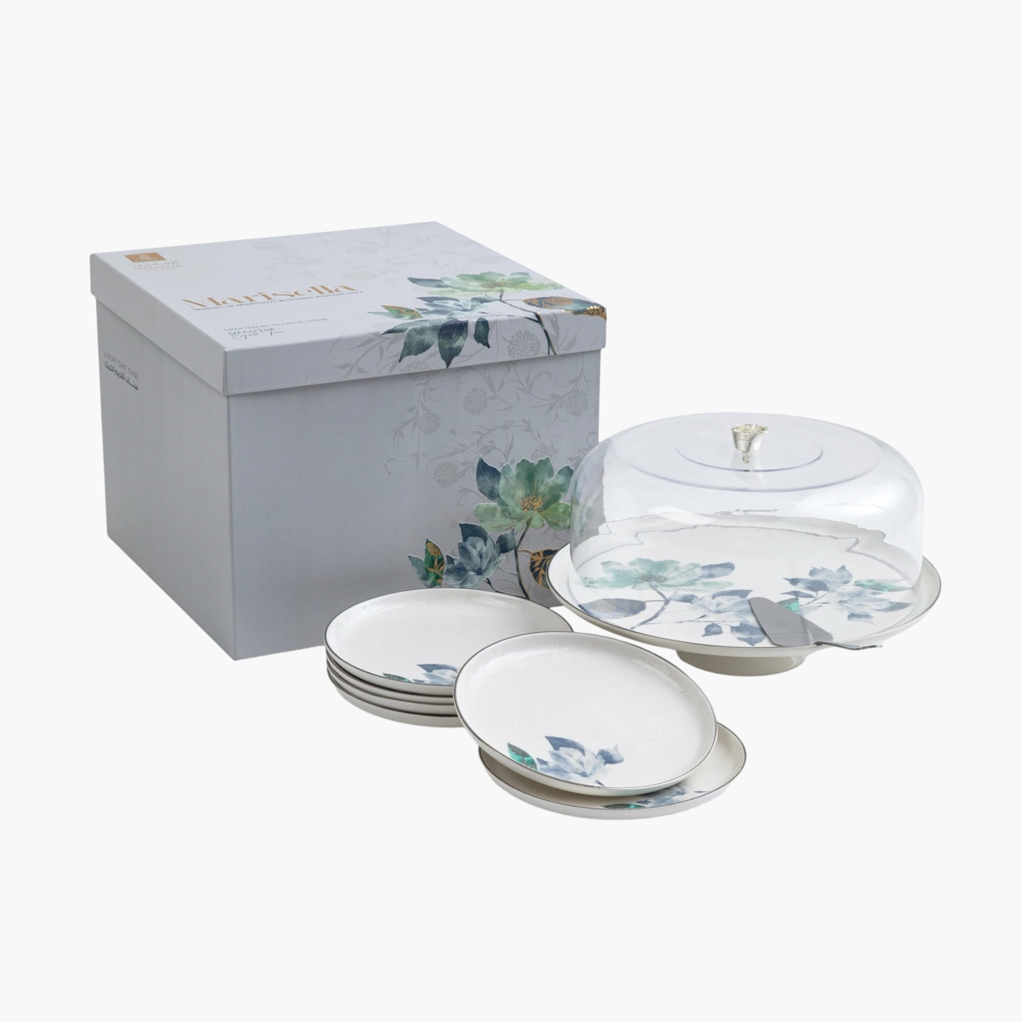 Otantik Floral Cake Serving Set-household-dining-serveware-cakestands-image-2